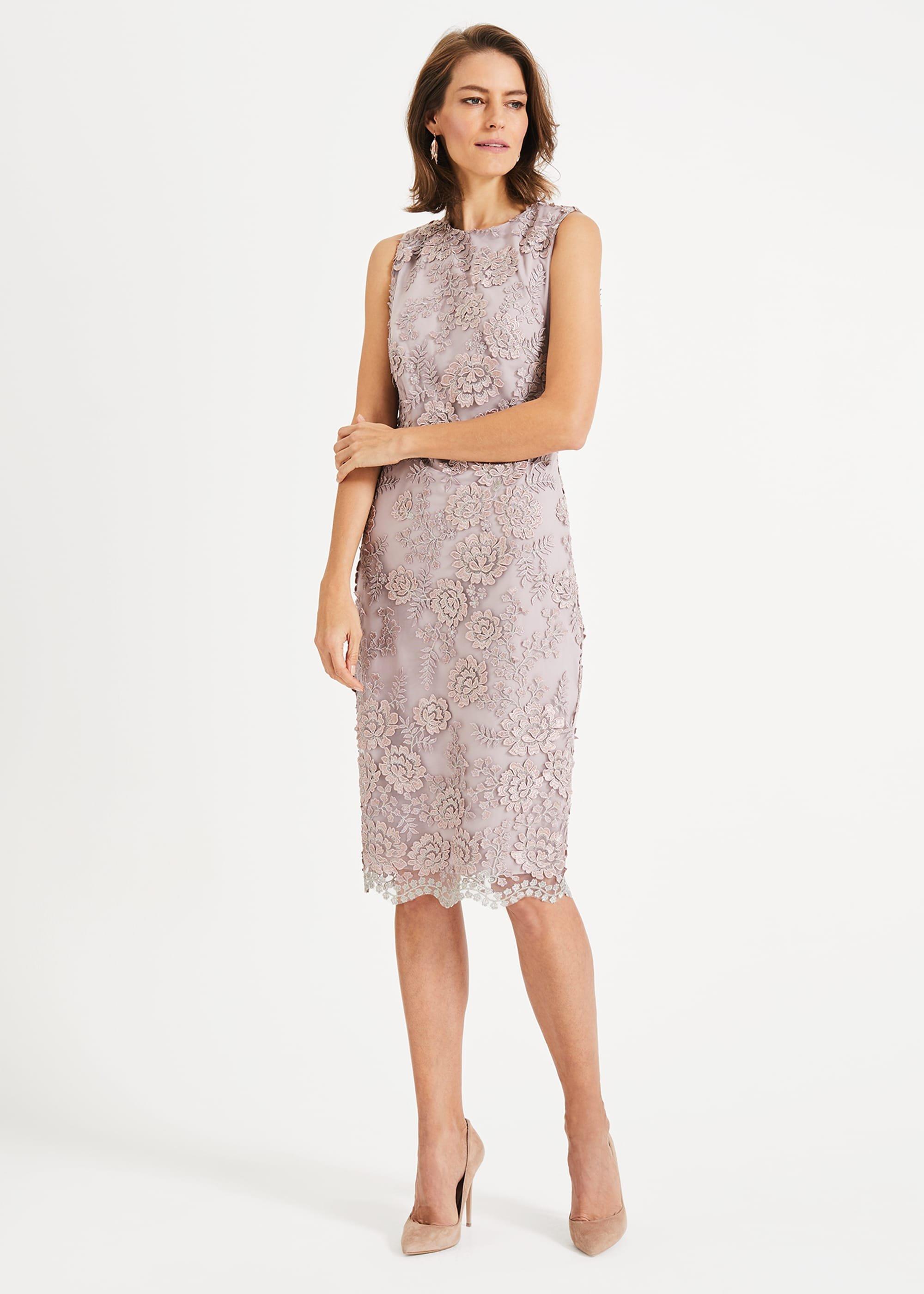 Teresa Metallic Lace Dress