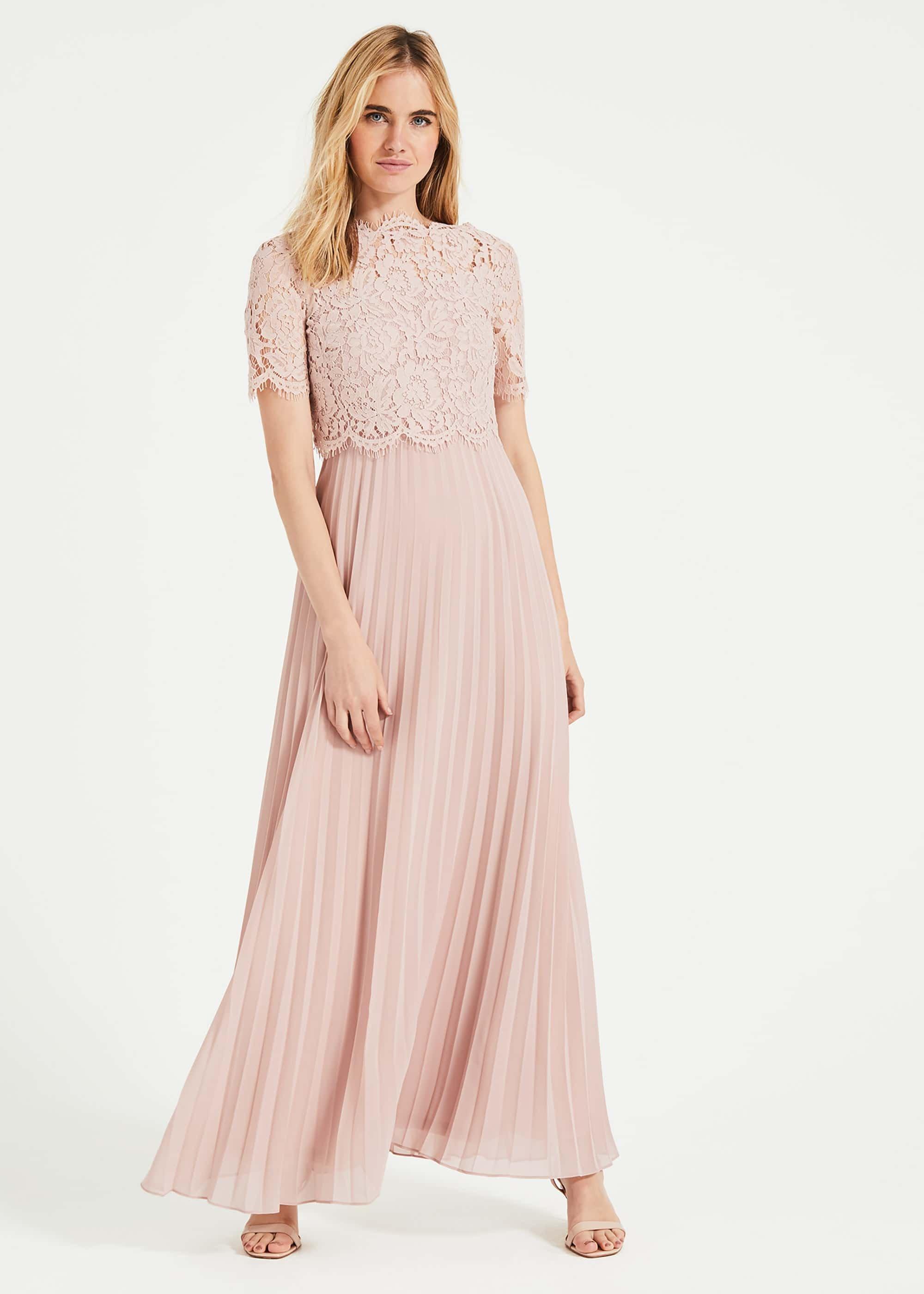 Elisabetta Lace Pleated Dress
