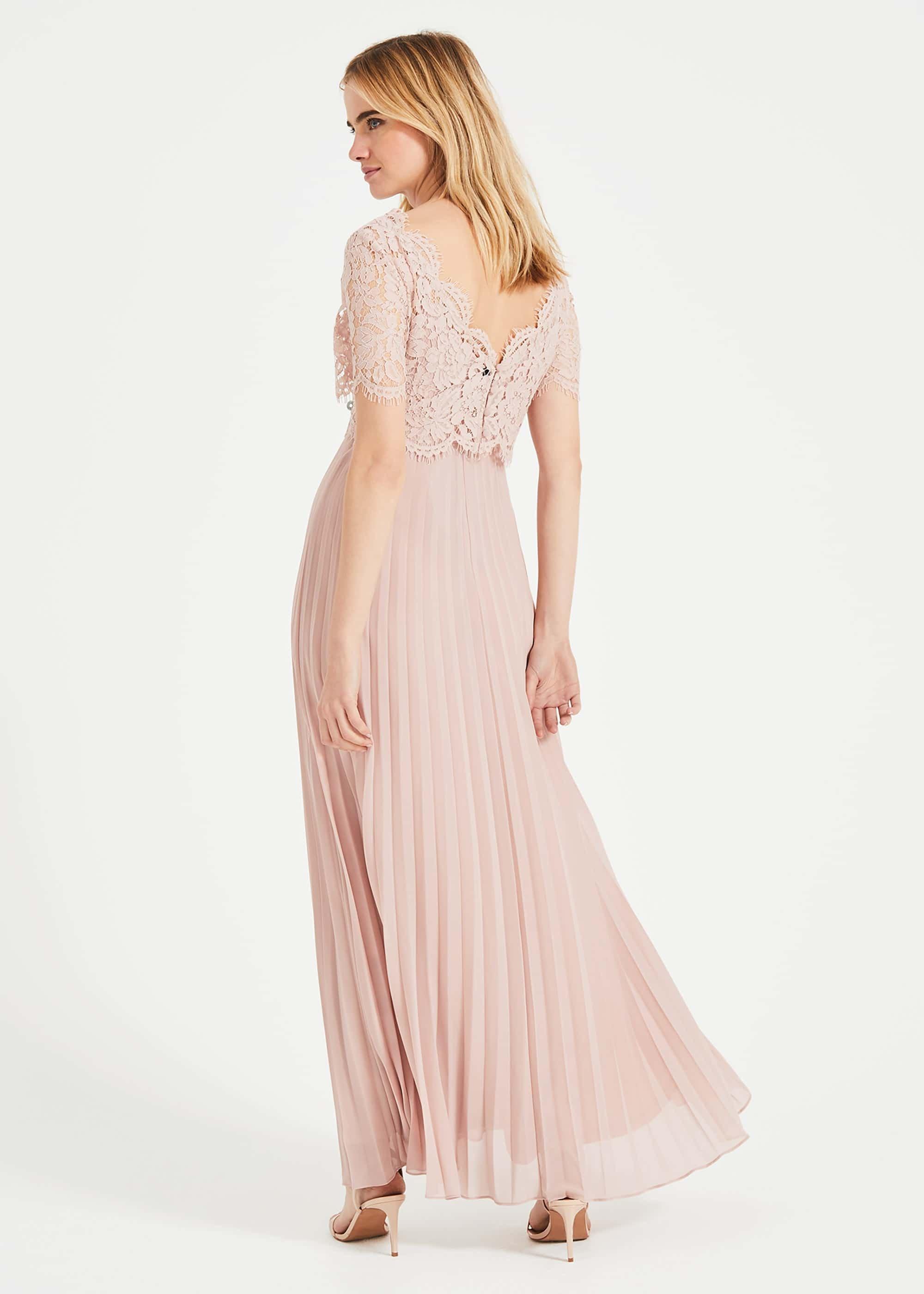 Elisabetta Lace Pleated Dress
