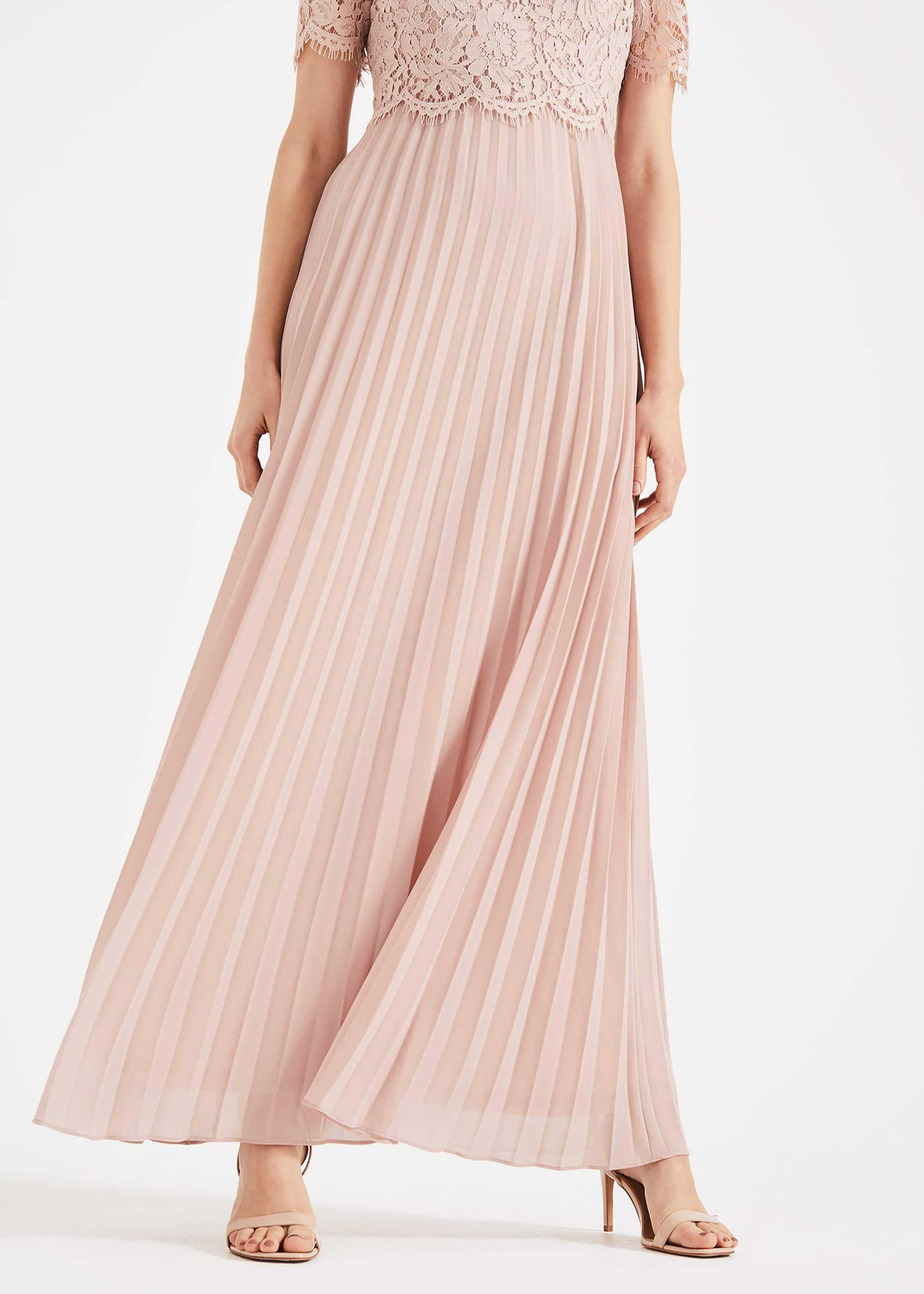 Elisabetta Lace Pleated Dress