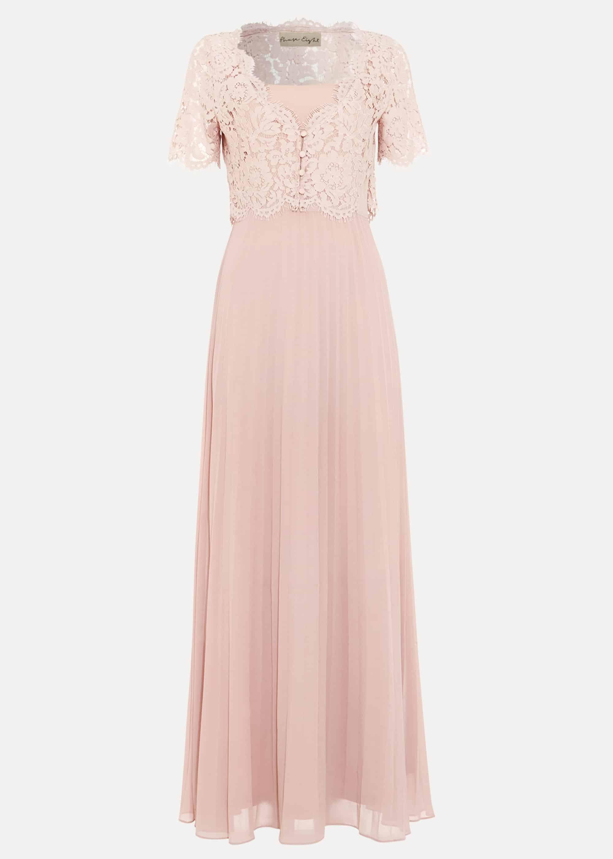 Elisabetta Lace Pleated Dress