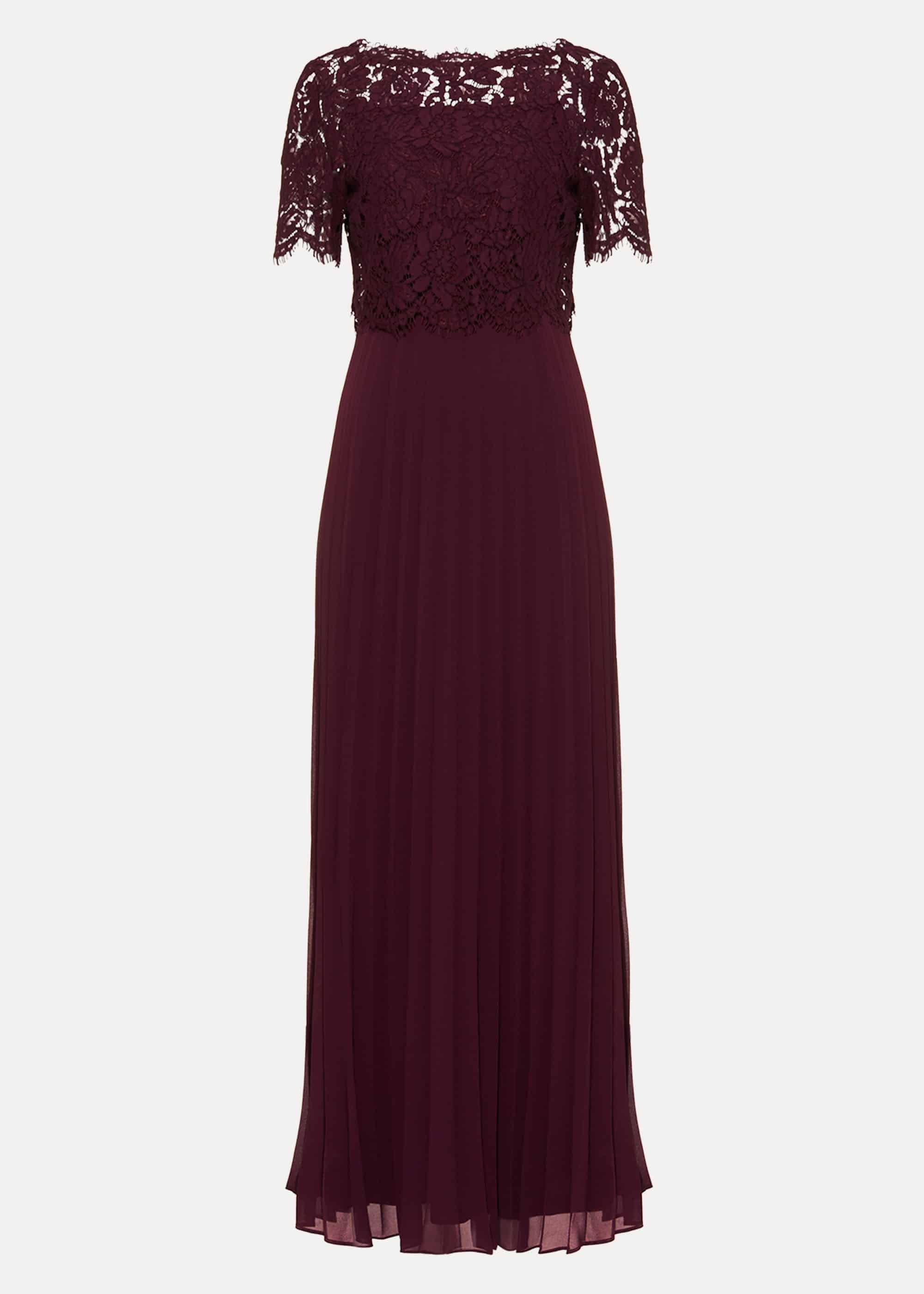 Elisabetta Lace Pleated Dress