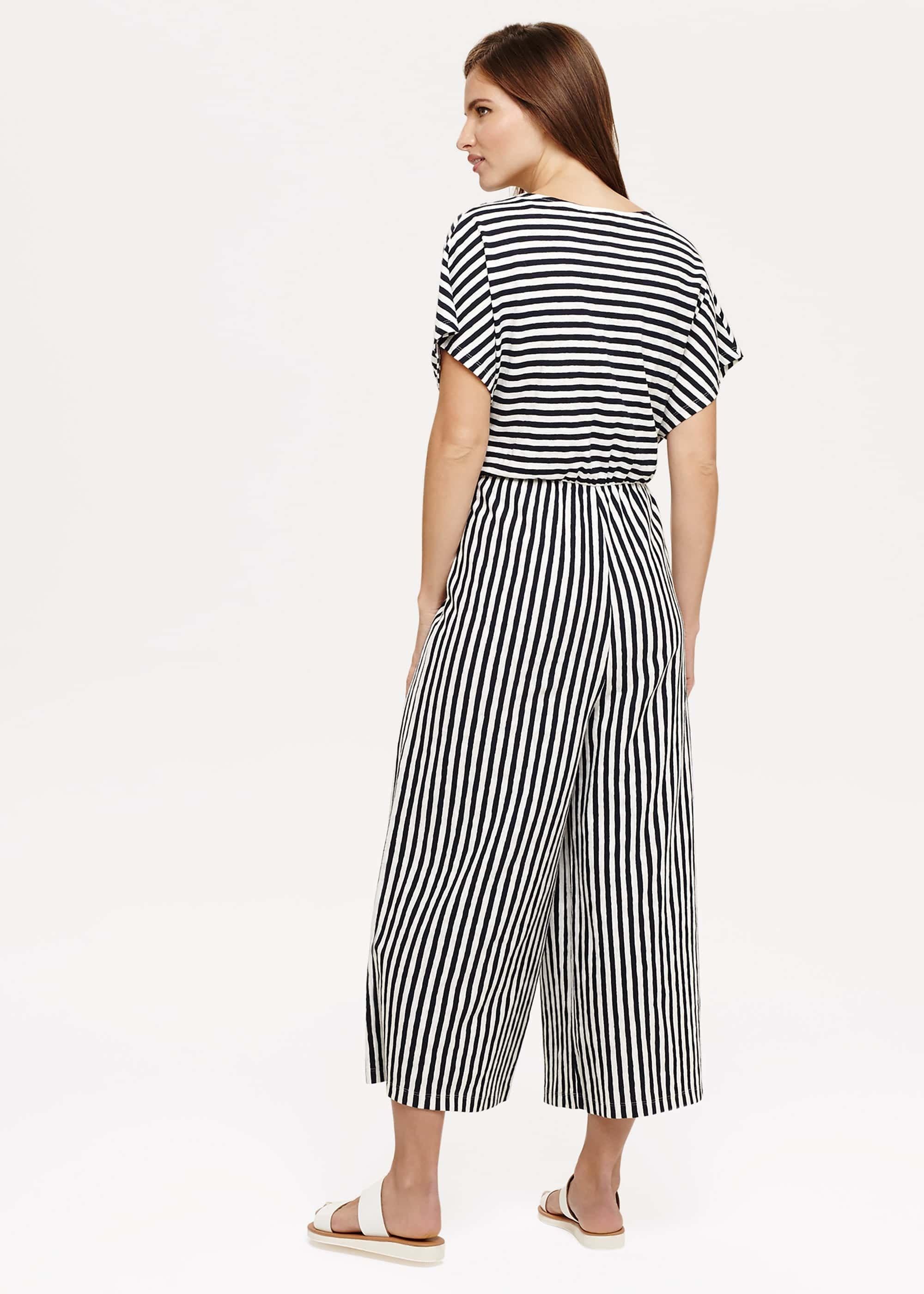 Janine Linen Striped Jumpsuit