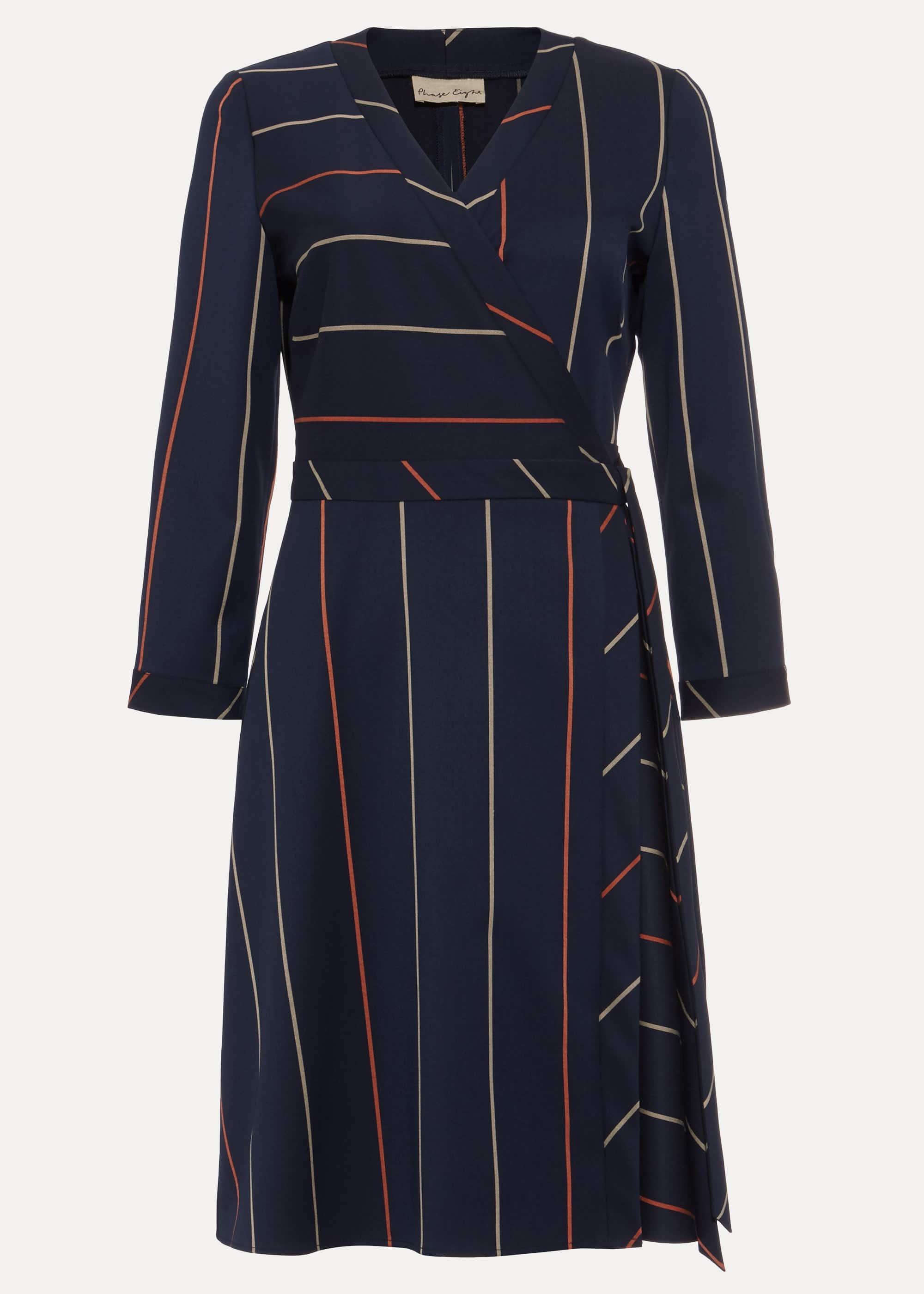 Vana Stripe Wrap Dress
