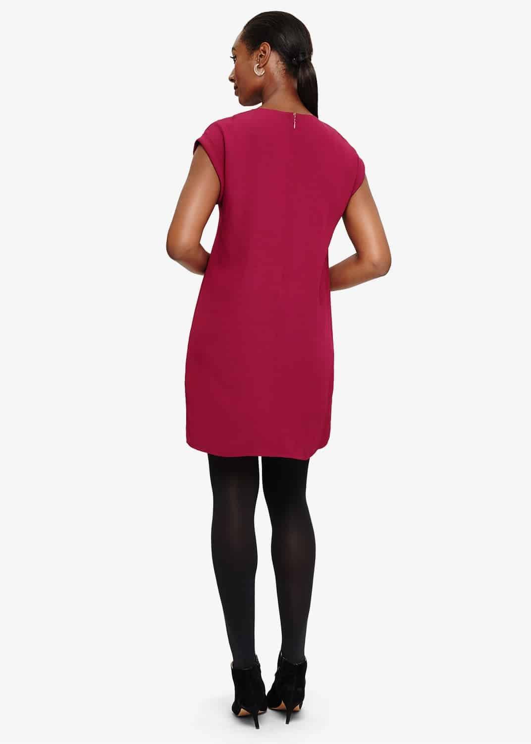 Maya Pleat Neck Tunic Dress