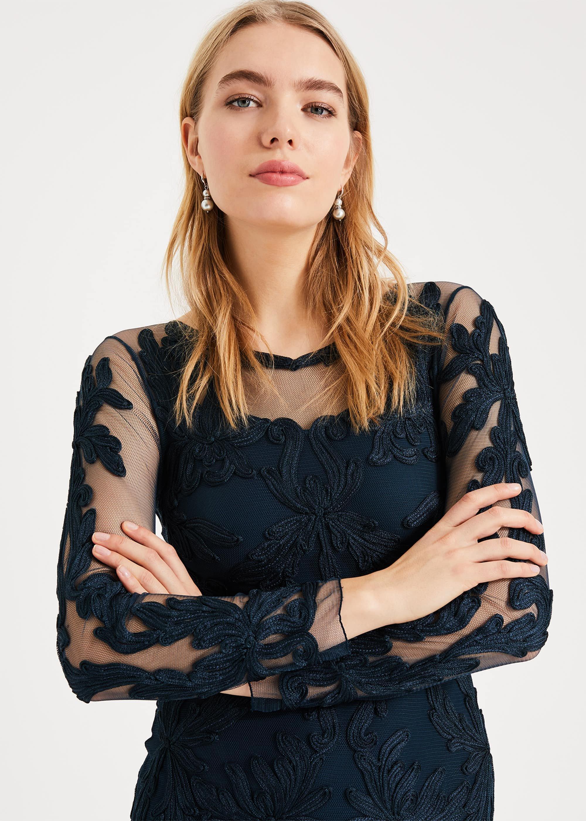 Leticia Tapework Lace Maxi Dress