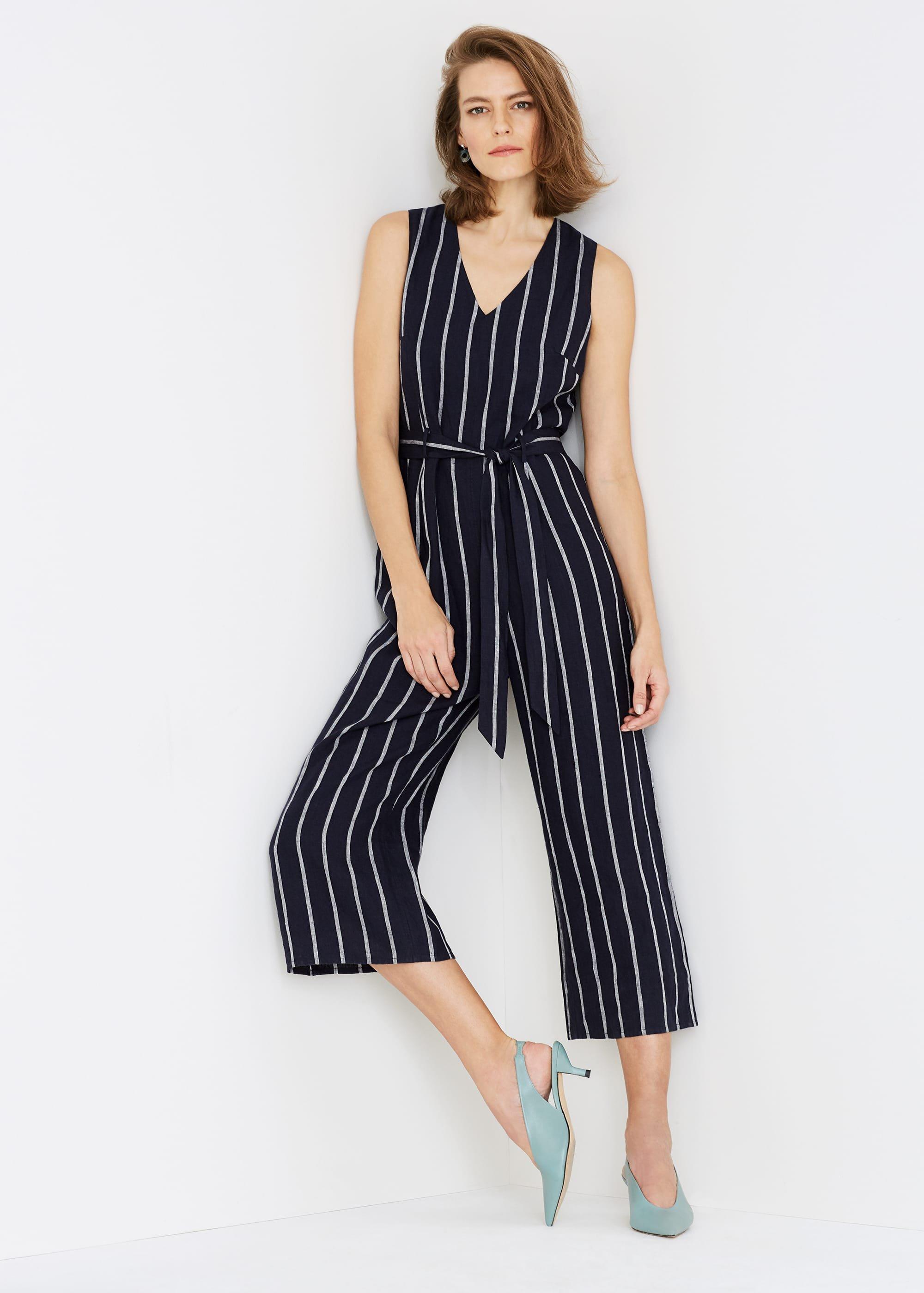 Jennie Linen Stripe Jumpsuit