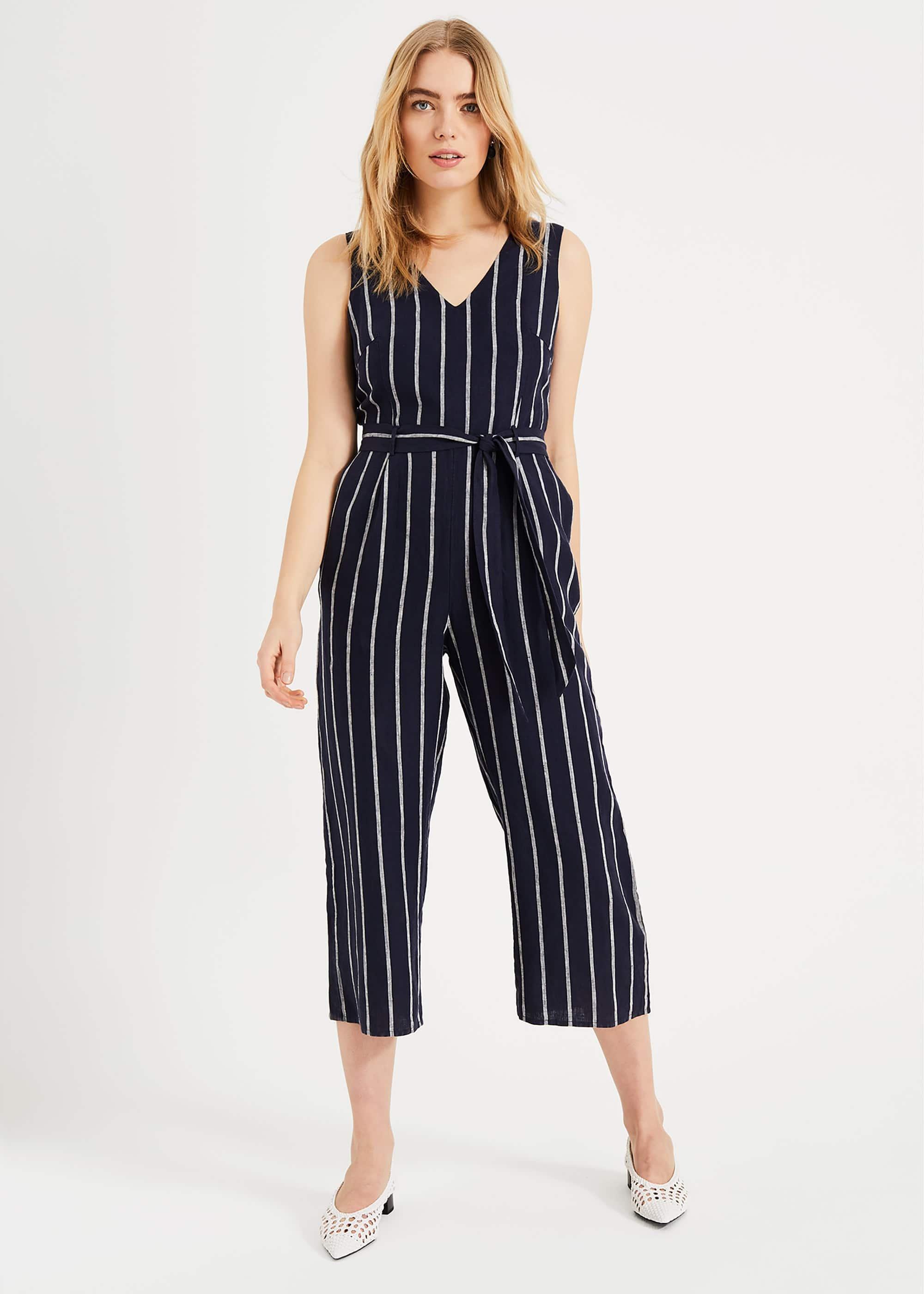 Jennie Linen Stripe Jumpsuit