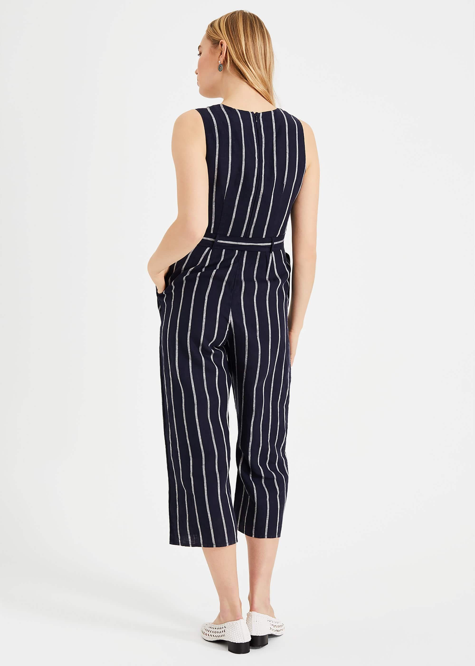 Jennie Linen Stripe Jumpsuit