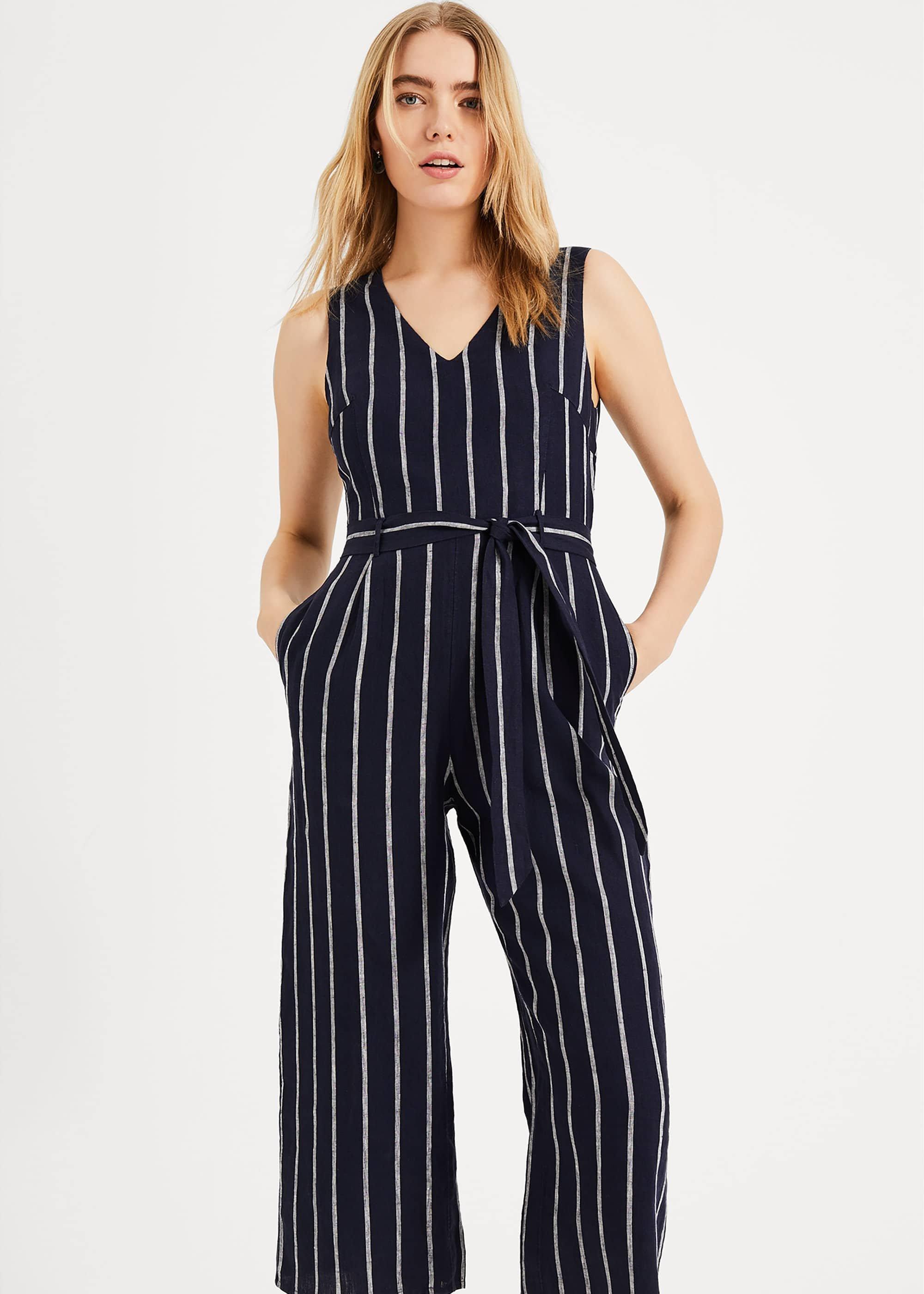 Jennie Linen Stripe Jumpsuit