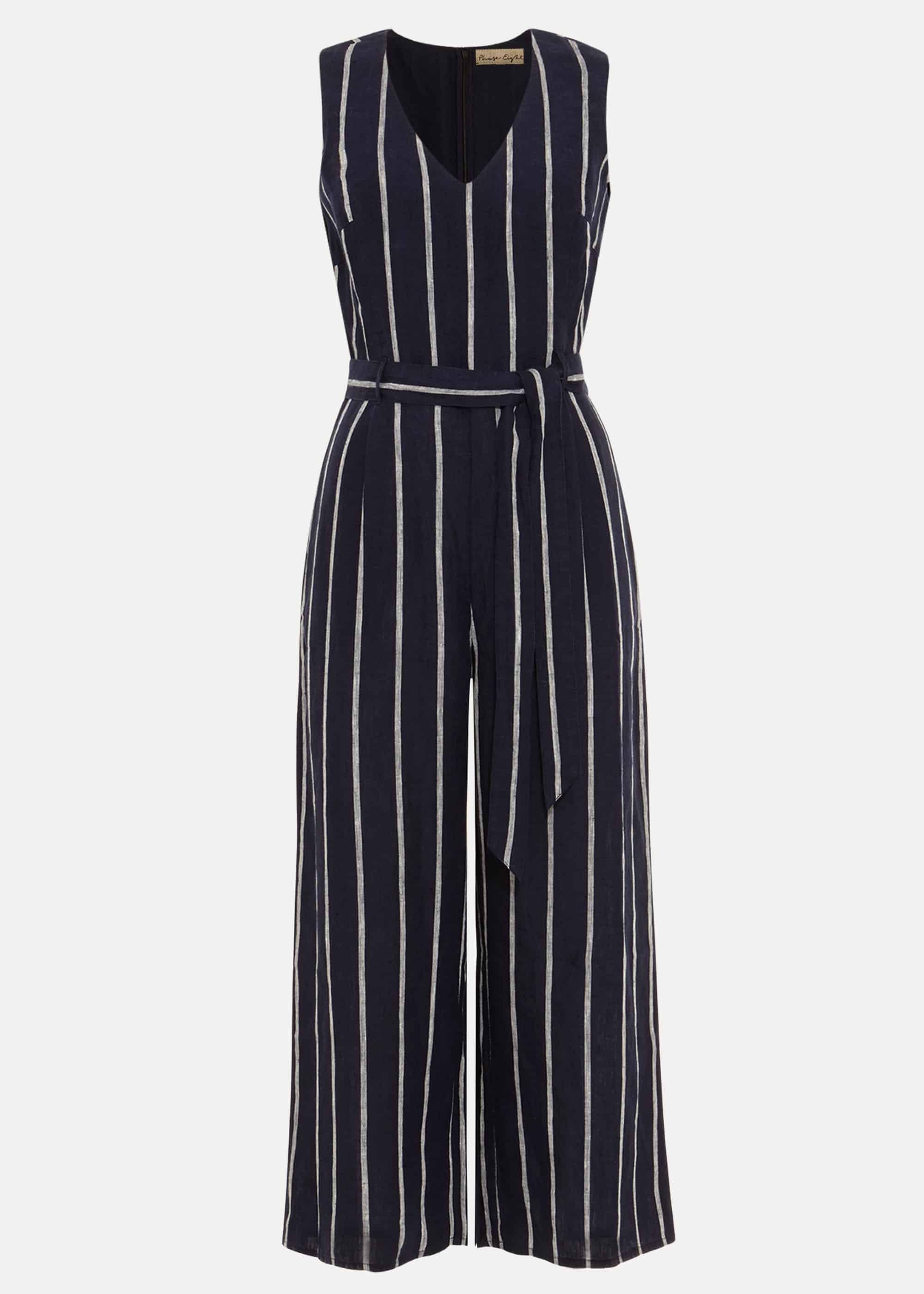 Jennie Linen Stripe Jumpsuit