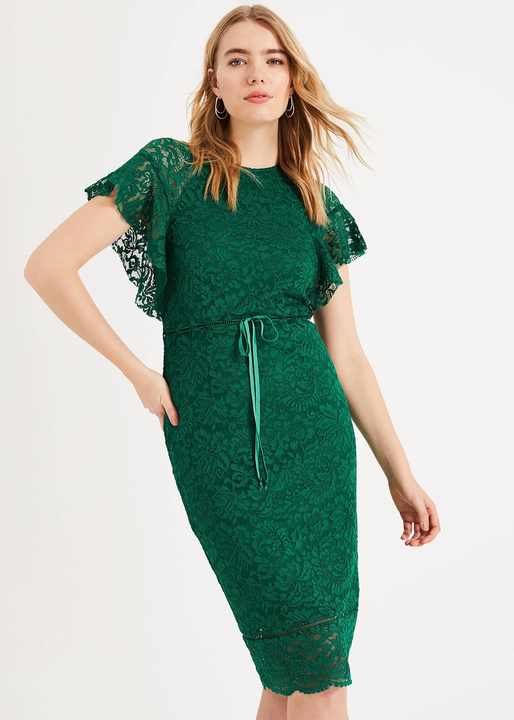 Ninette Frill Sleeve Lace Dress