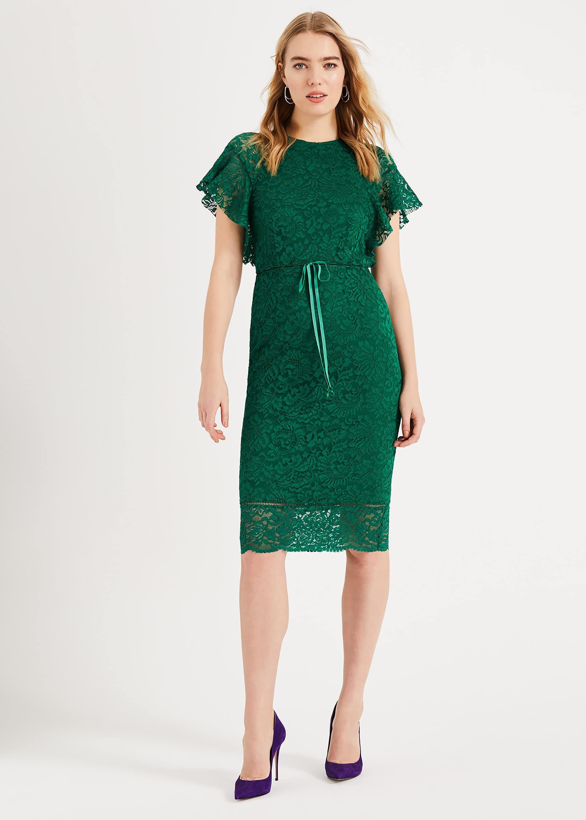 Ninette Frill Sleeve Lace Dress