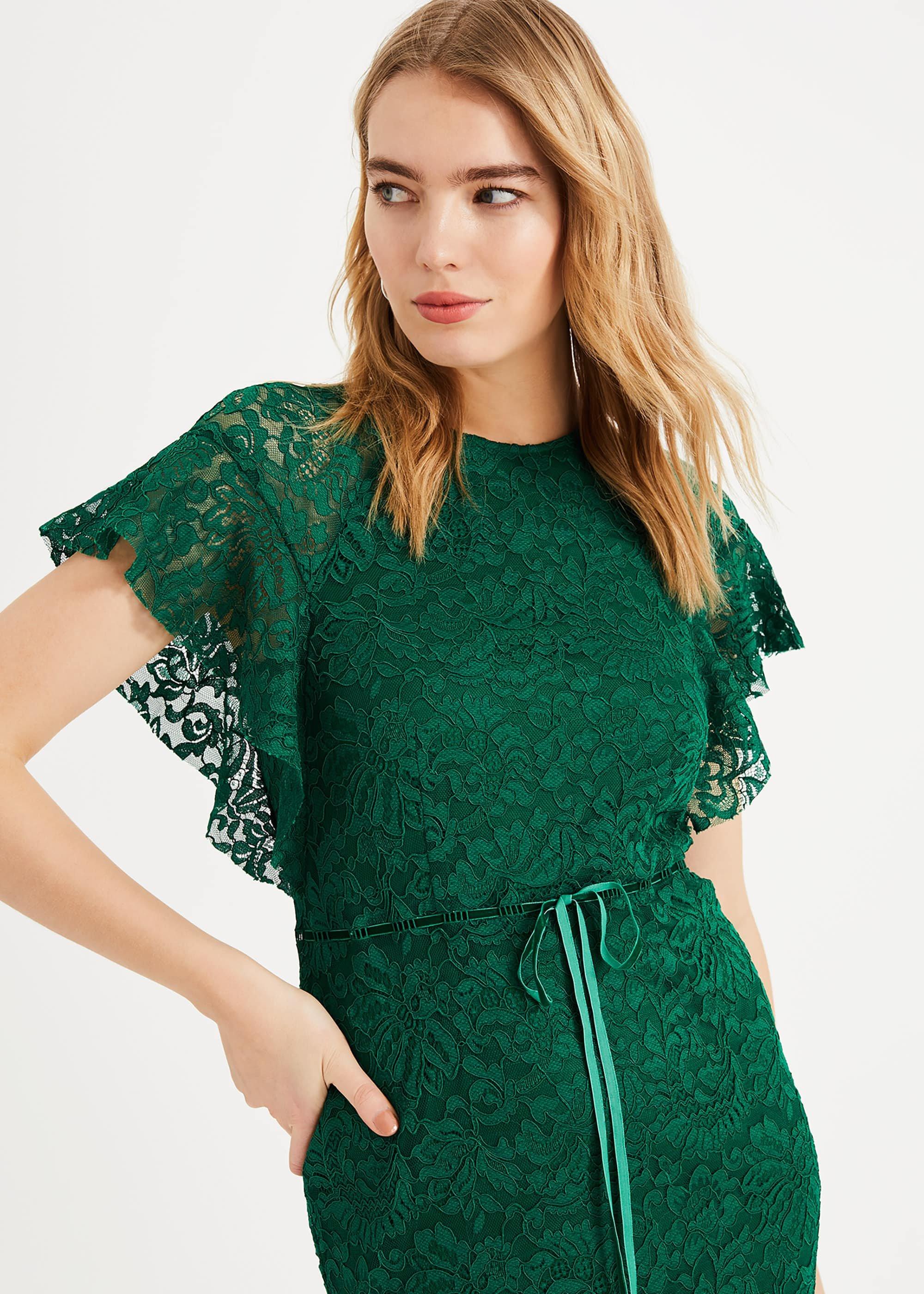 Ninette Frill Sleeve Lace Dress