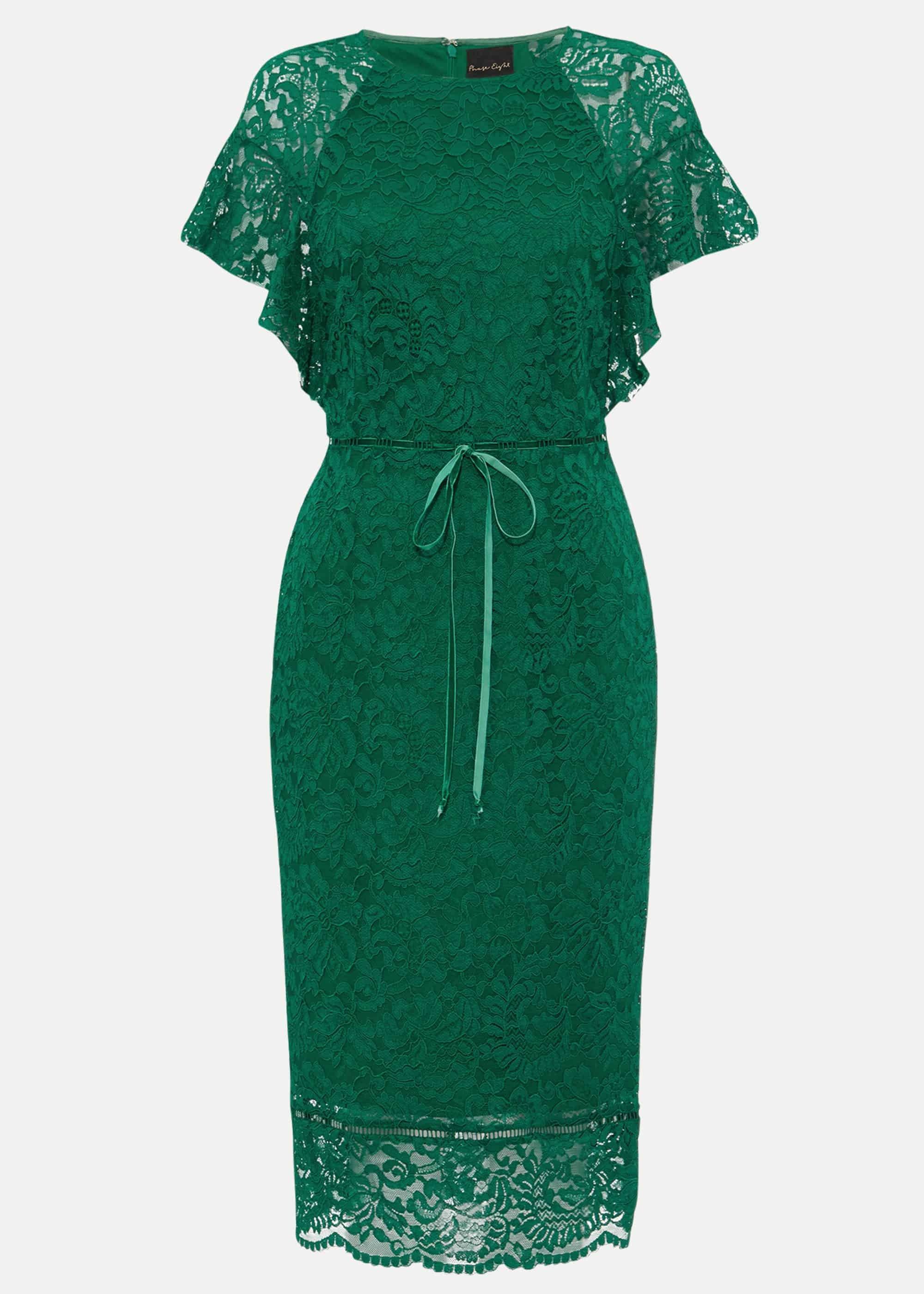 Ninette Frill Sleeve Lace Dress