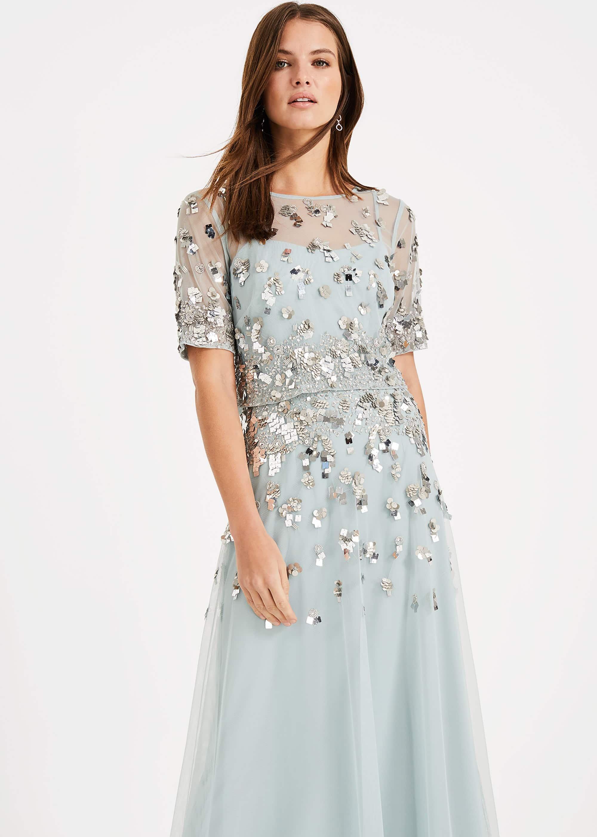 Christina Sequin Maxi Dress