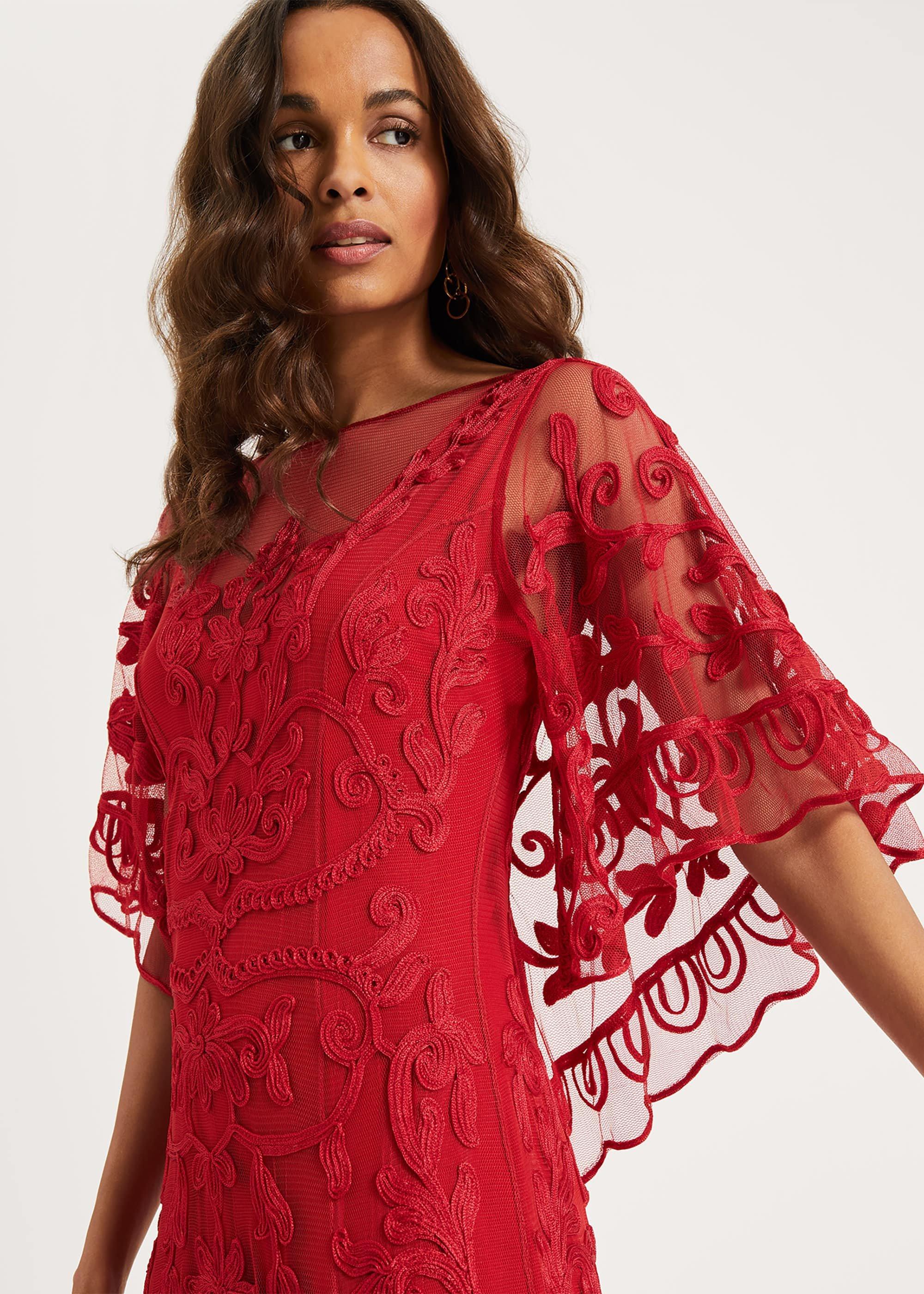 Aviana Tapework Lace Maxi Dress