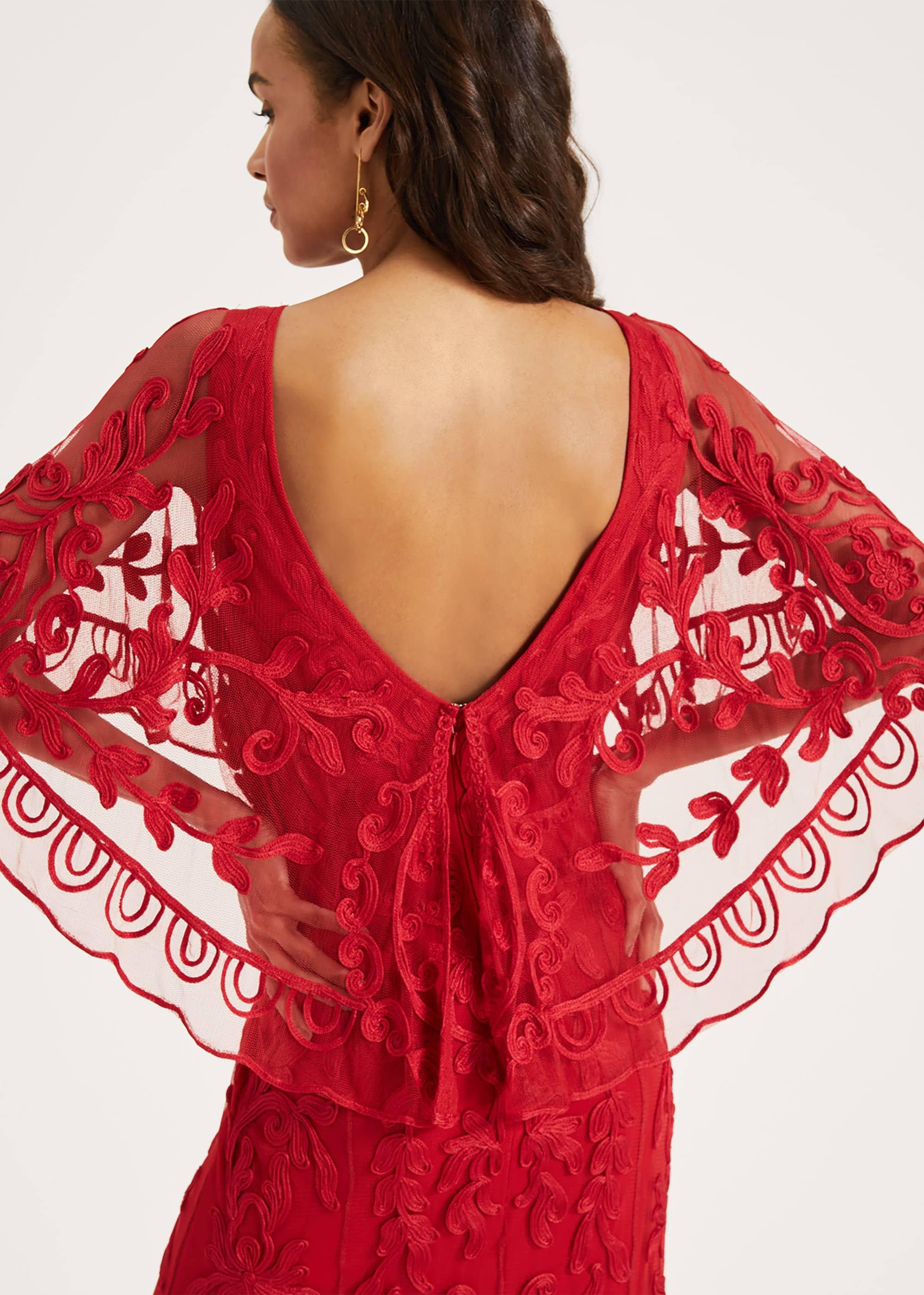 Aviana Tapework Lace Maxi Dress