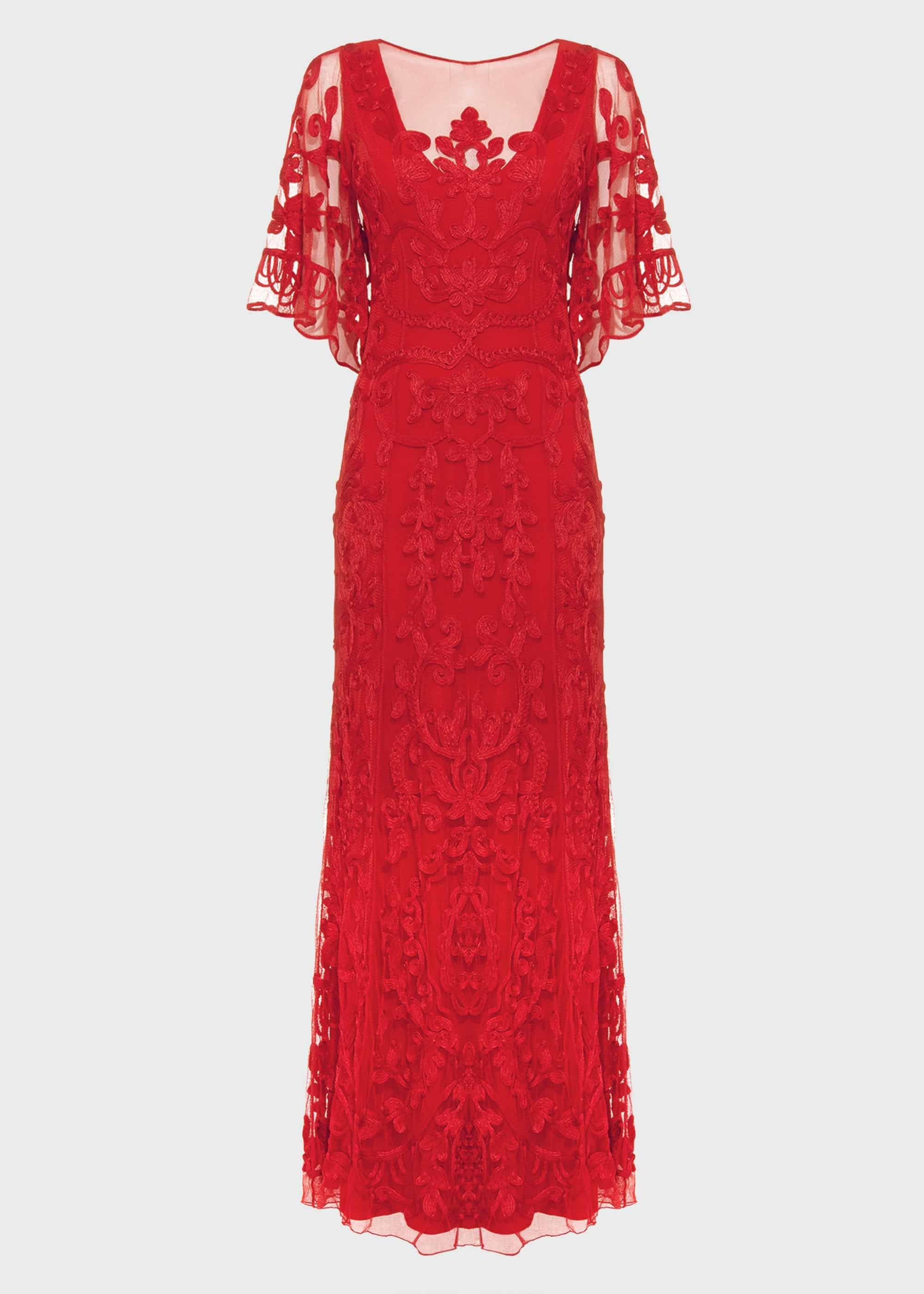 Aviana Tapework Lace Maxi Dress