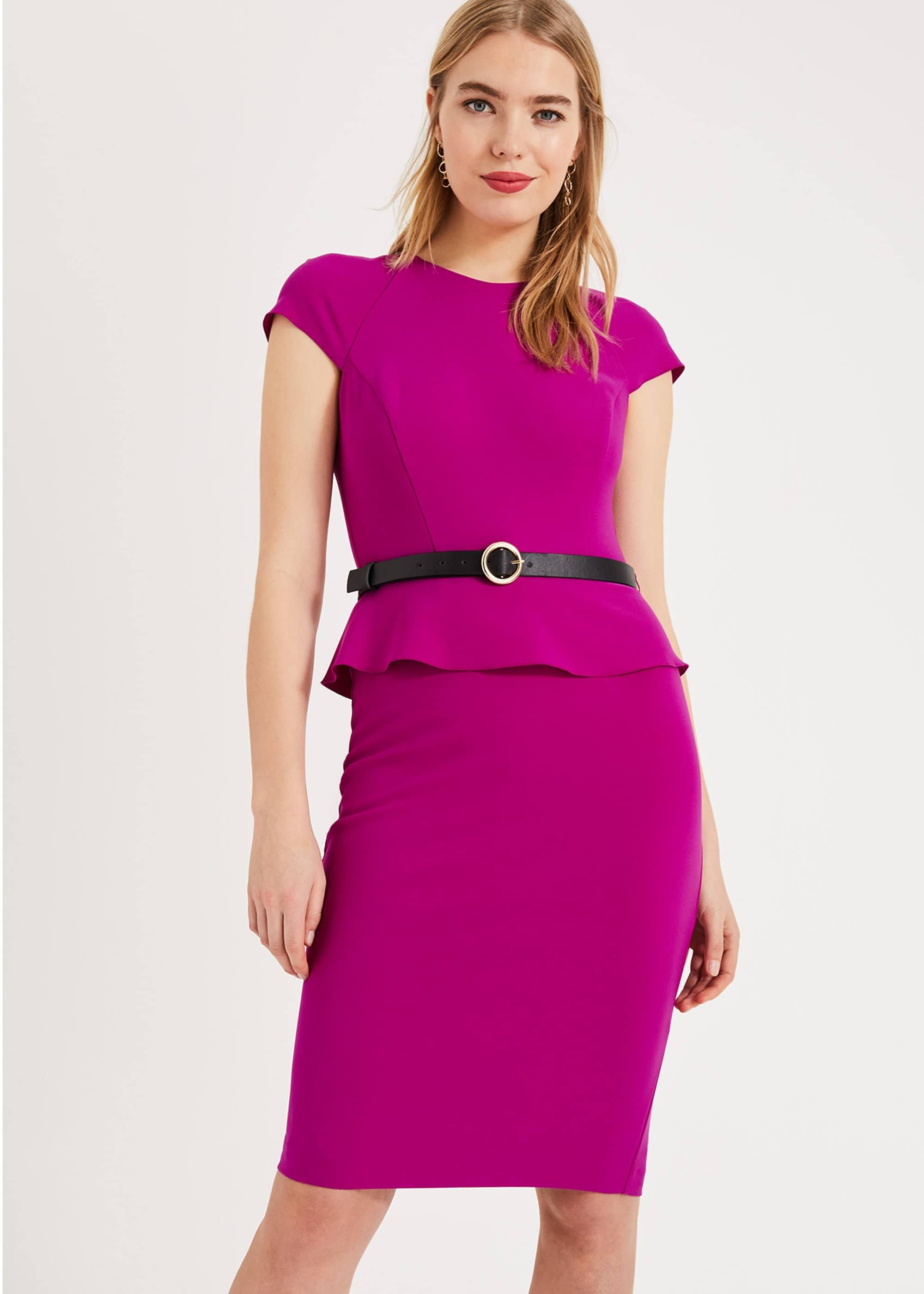 Milla Belted Peplum Dress