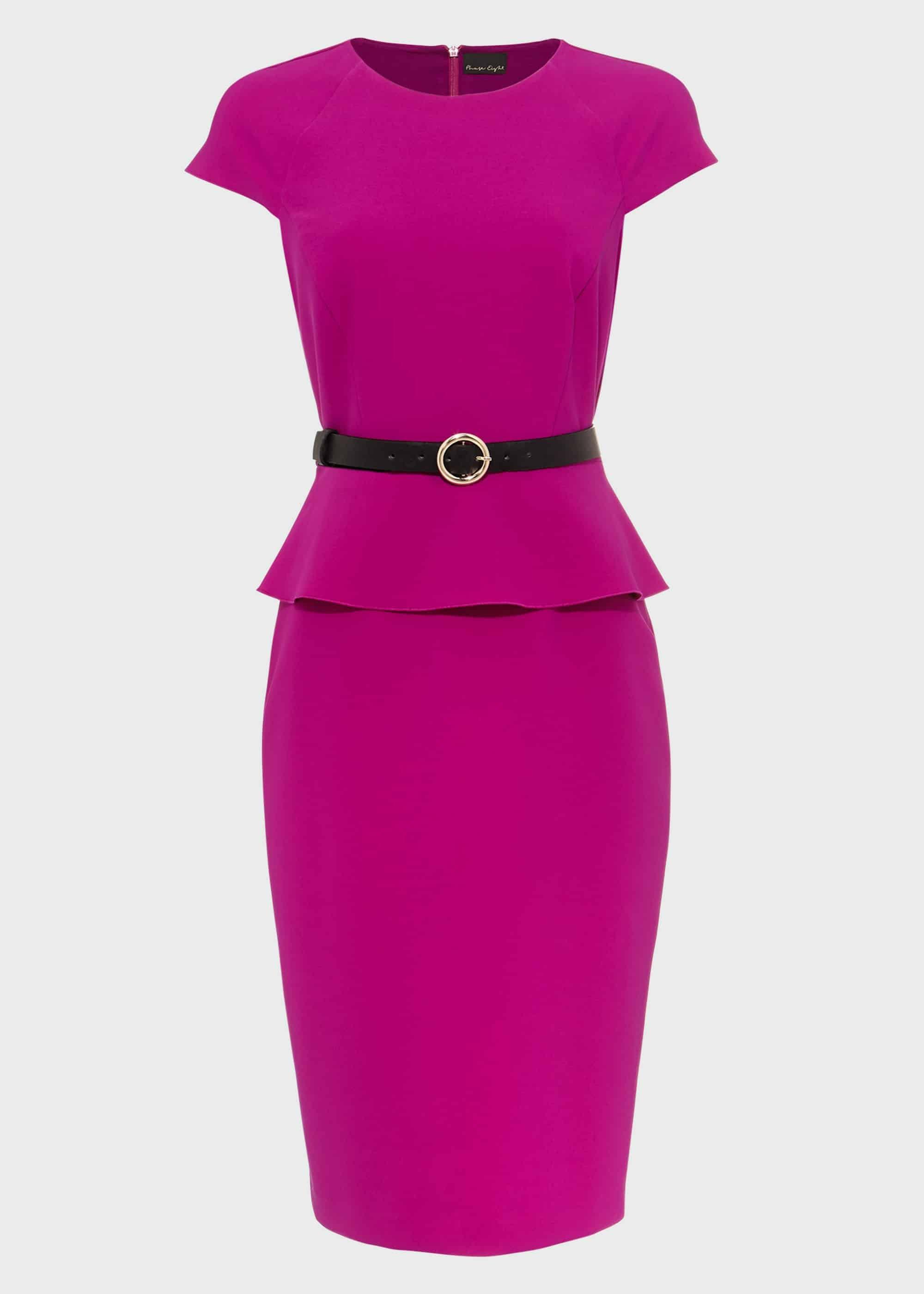 Milla Belted Peplum Dress