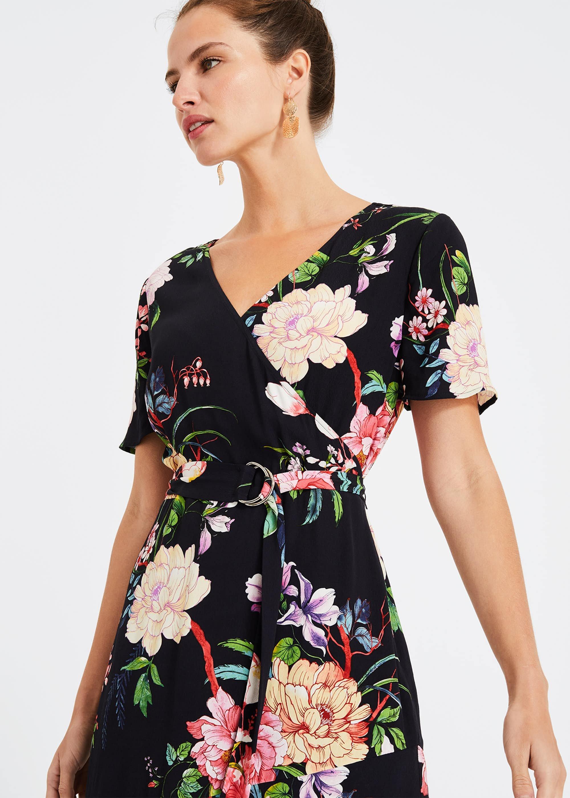 Evadine-Rose Print Dress