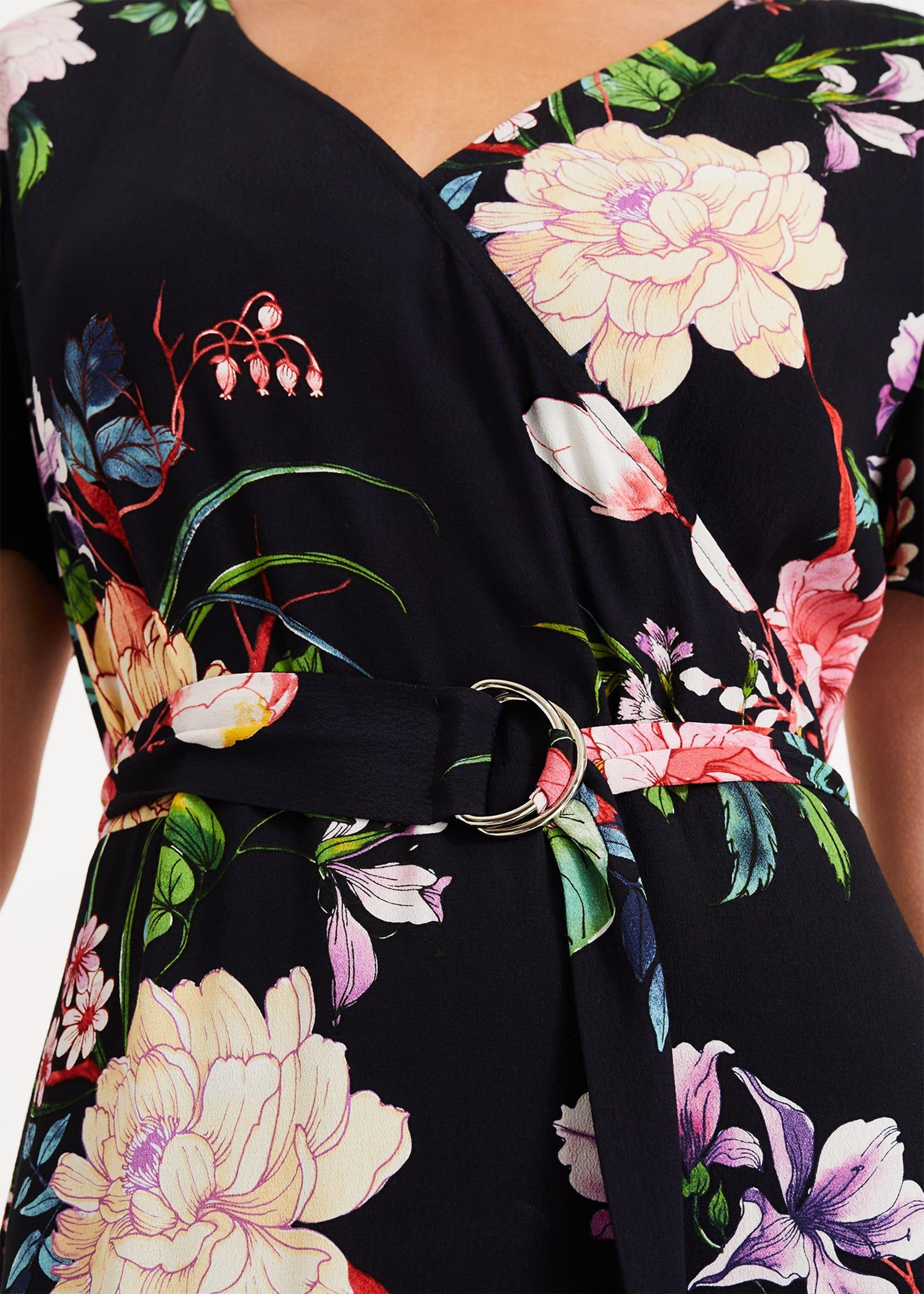 Evadine-Rose Print Dress
