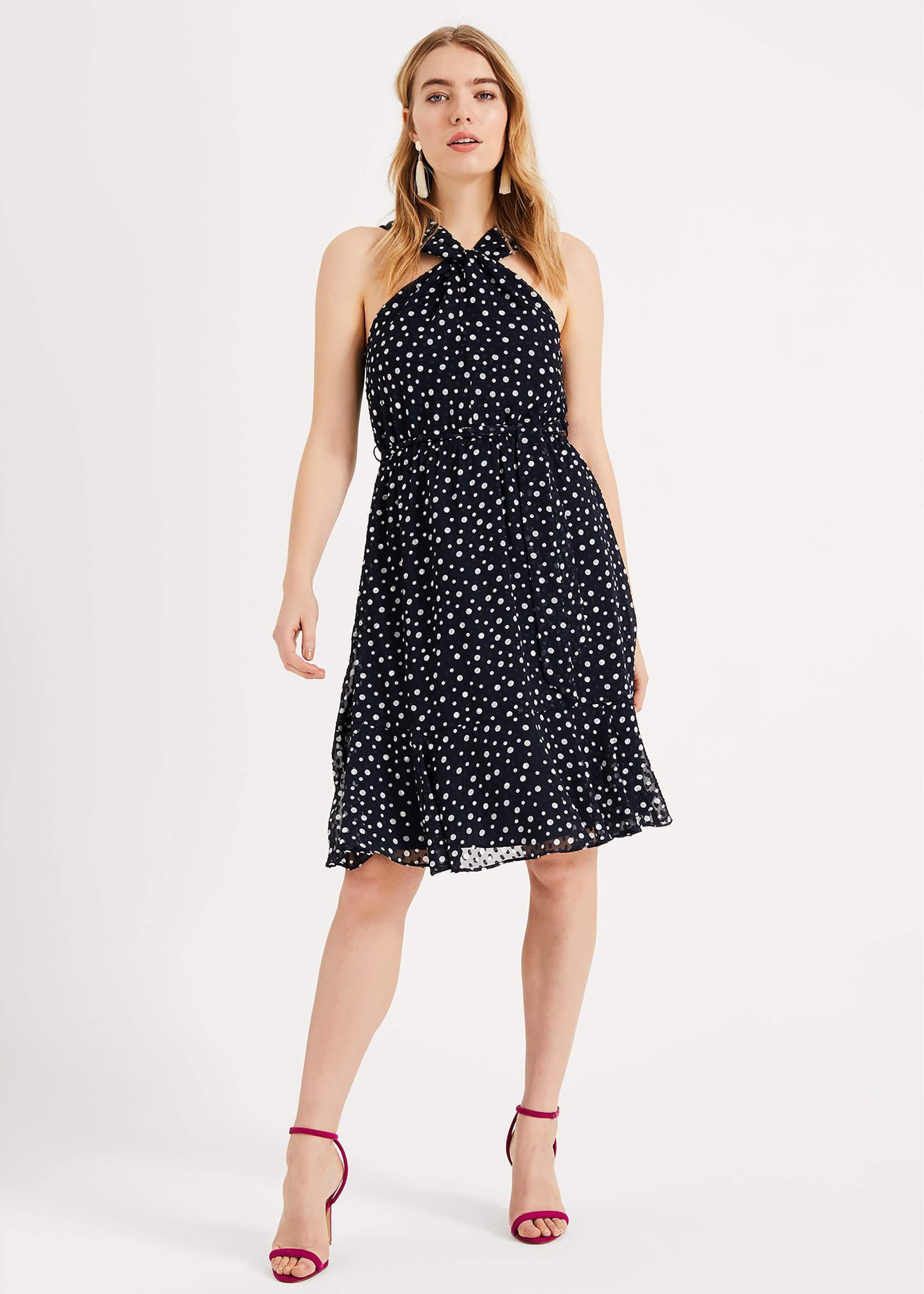 Dotty Flocked Dress