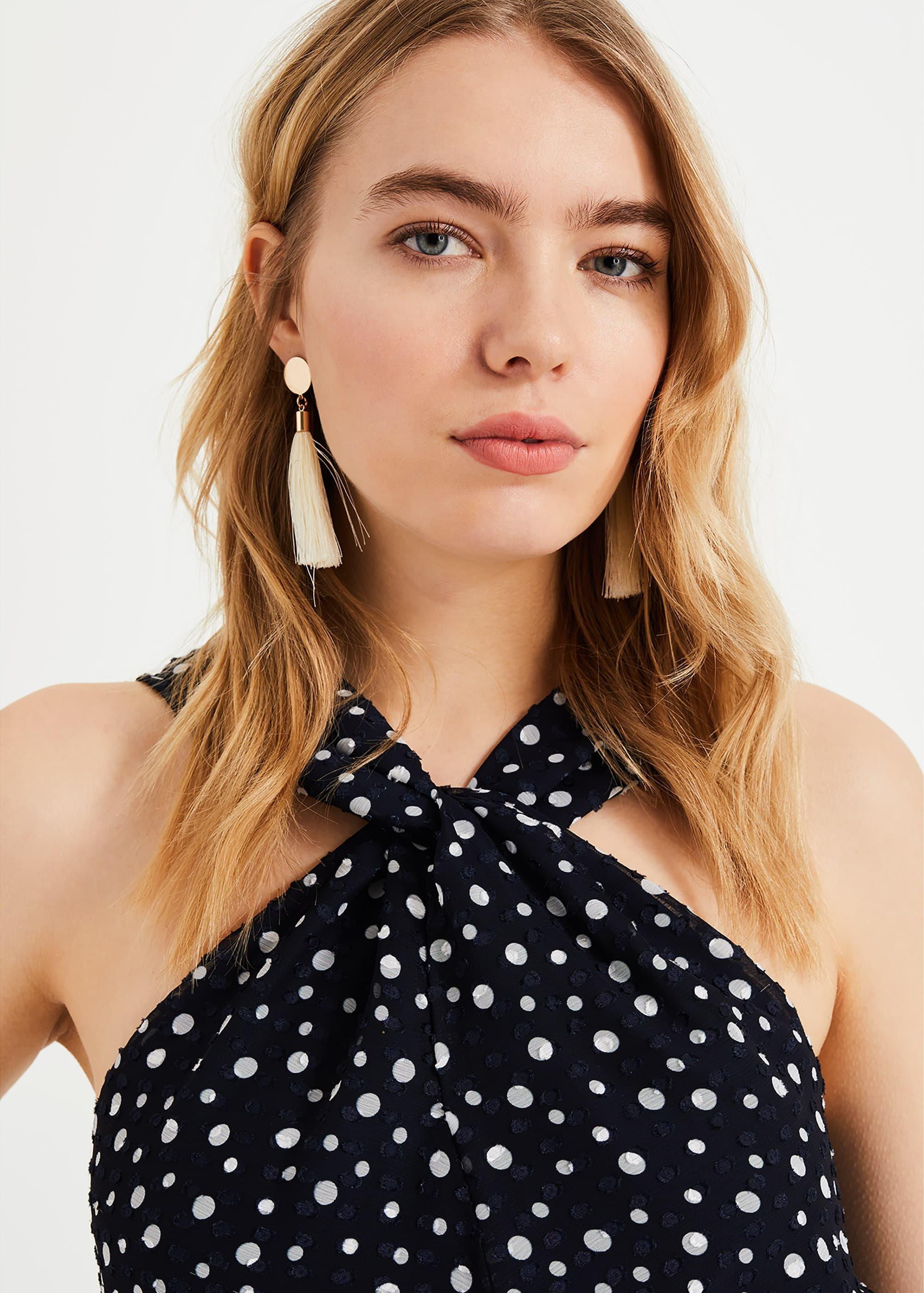 Dotty Flocked Dress