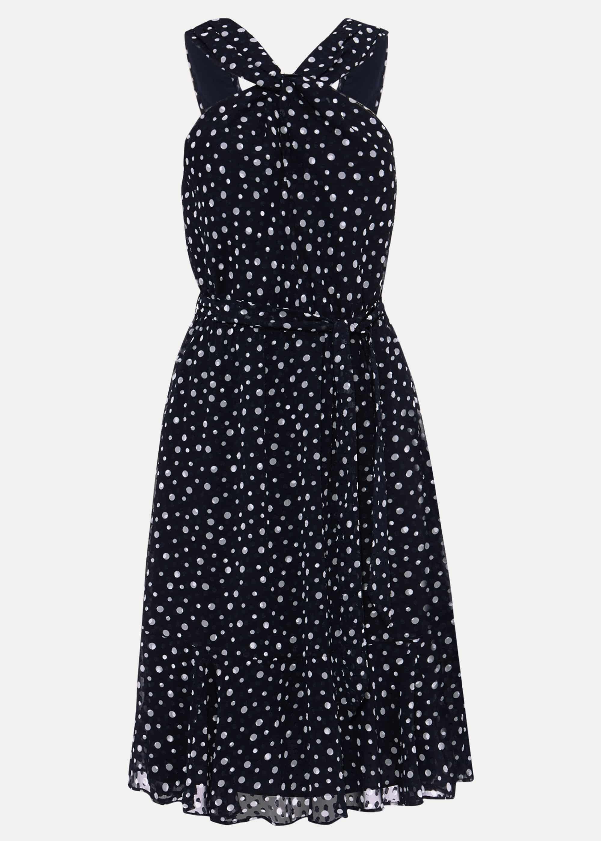 Dotty Flocked Dress