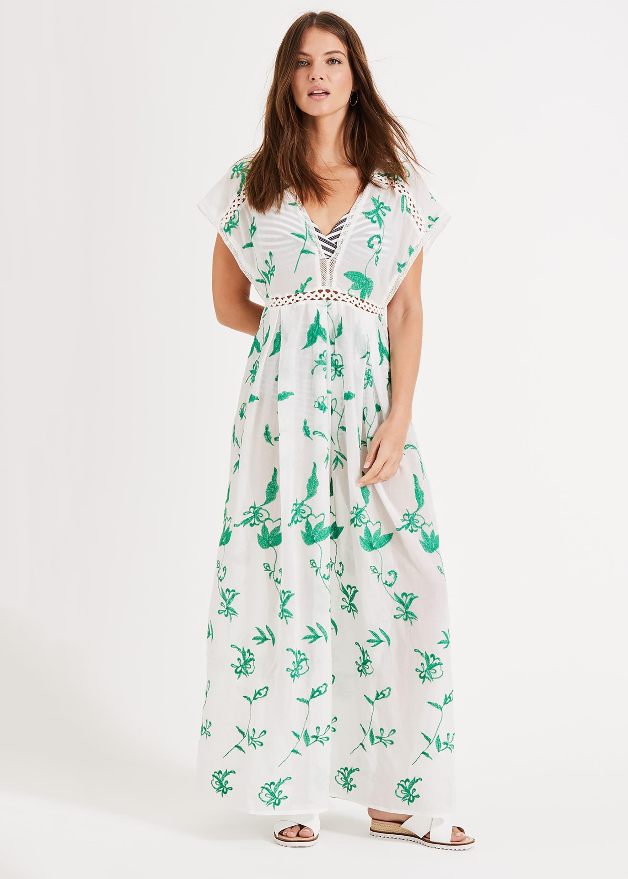 Ebony Embroidered Maxi Dress