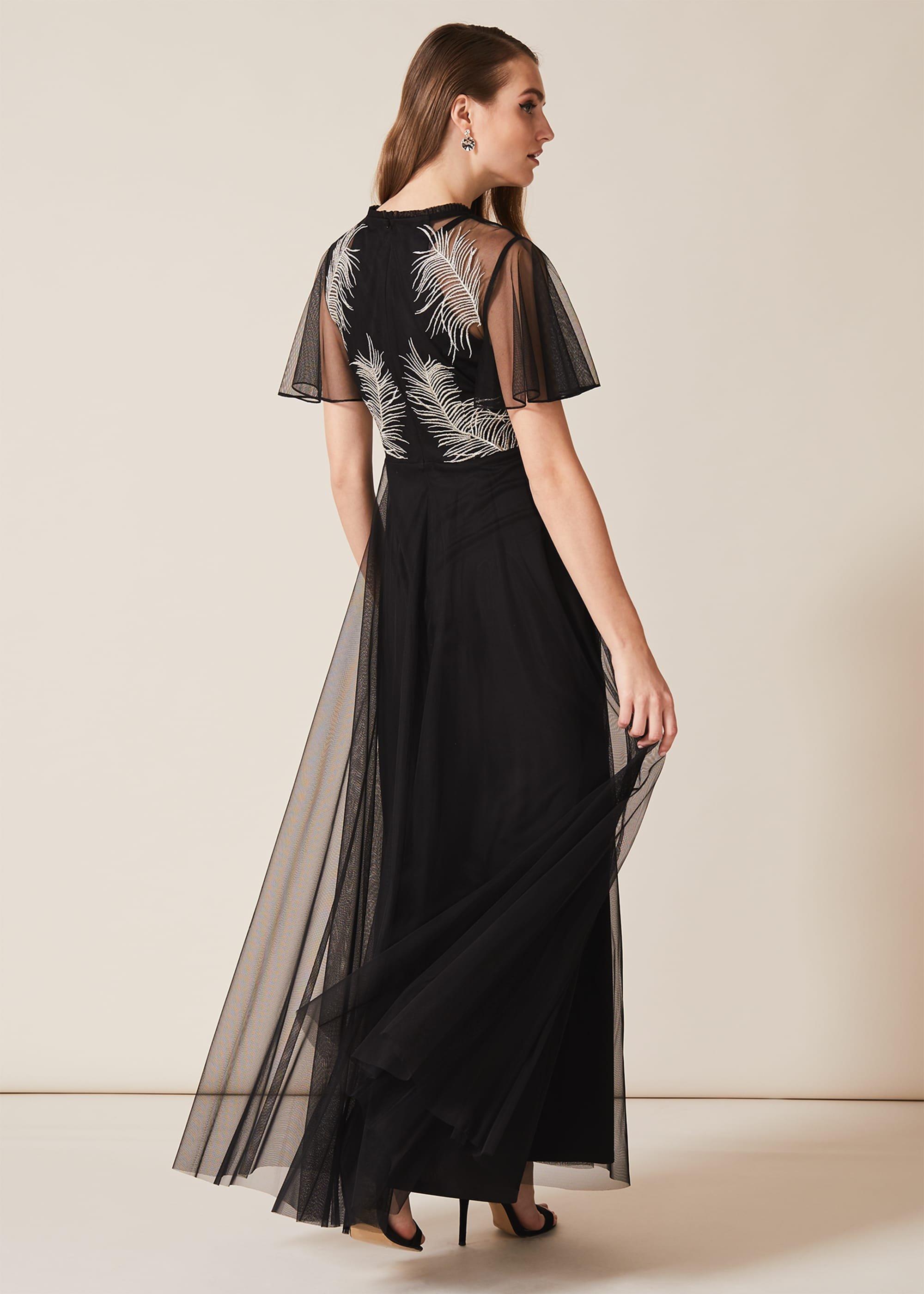 Loretta Feather Embroidered Dress