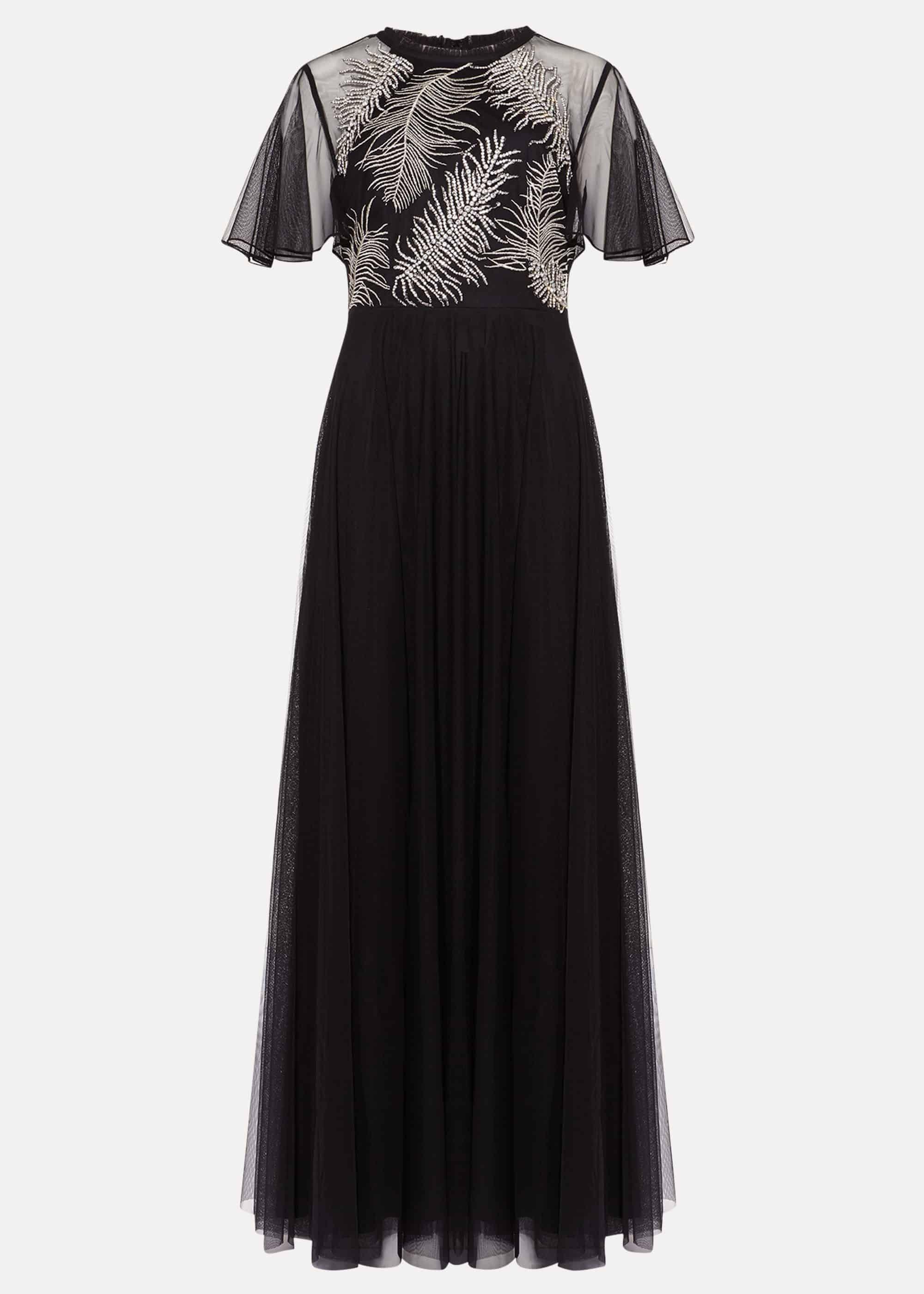 Loretta Feather Embroidered Dress