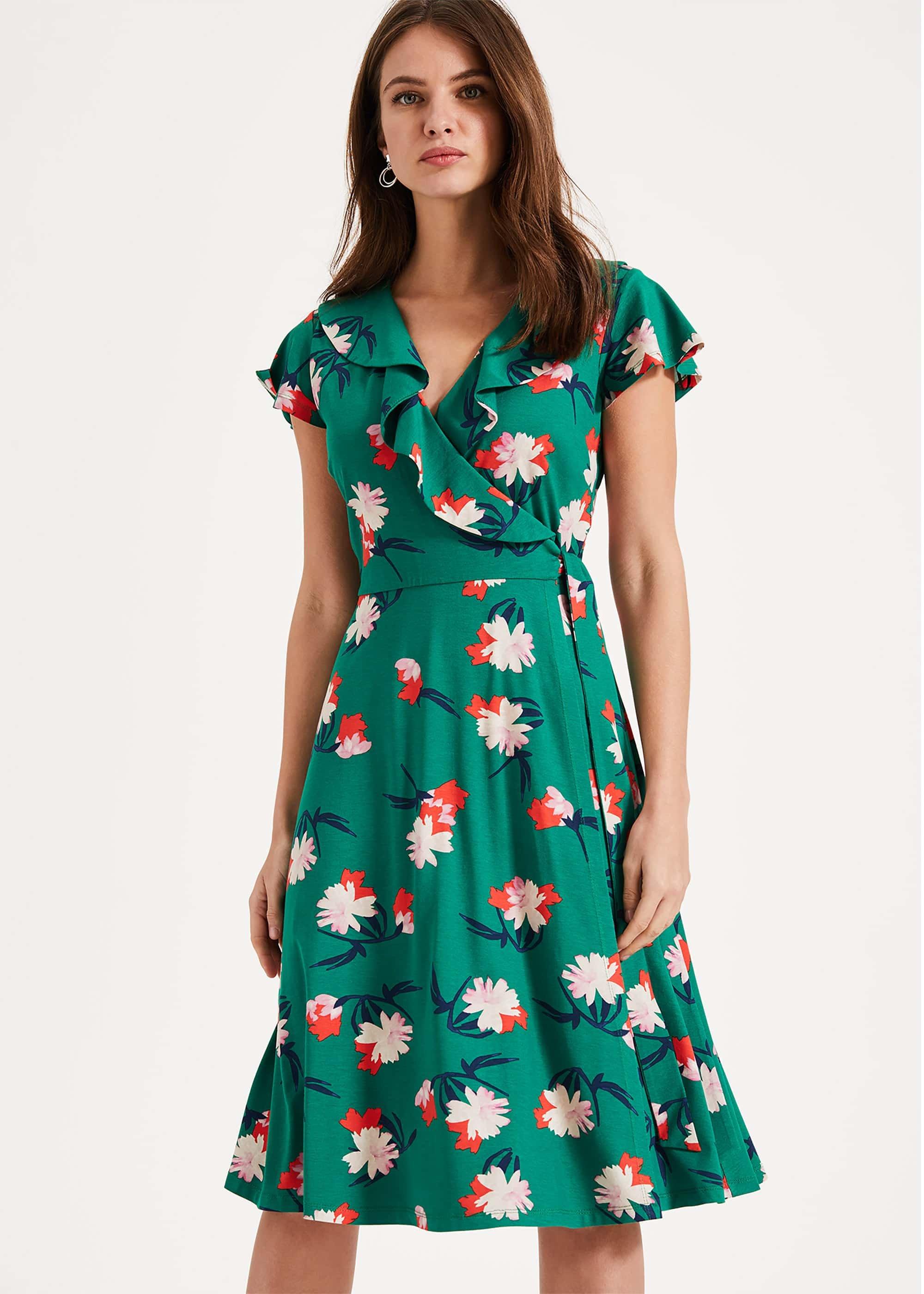 Irene Printed Wrap Dress