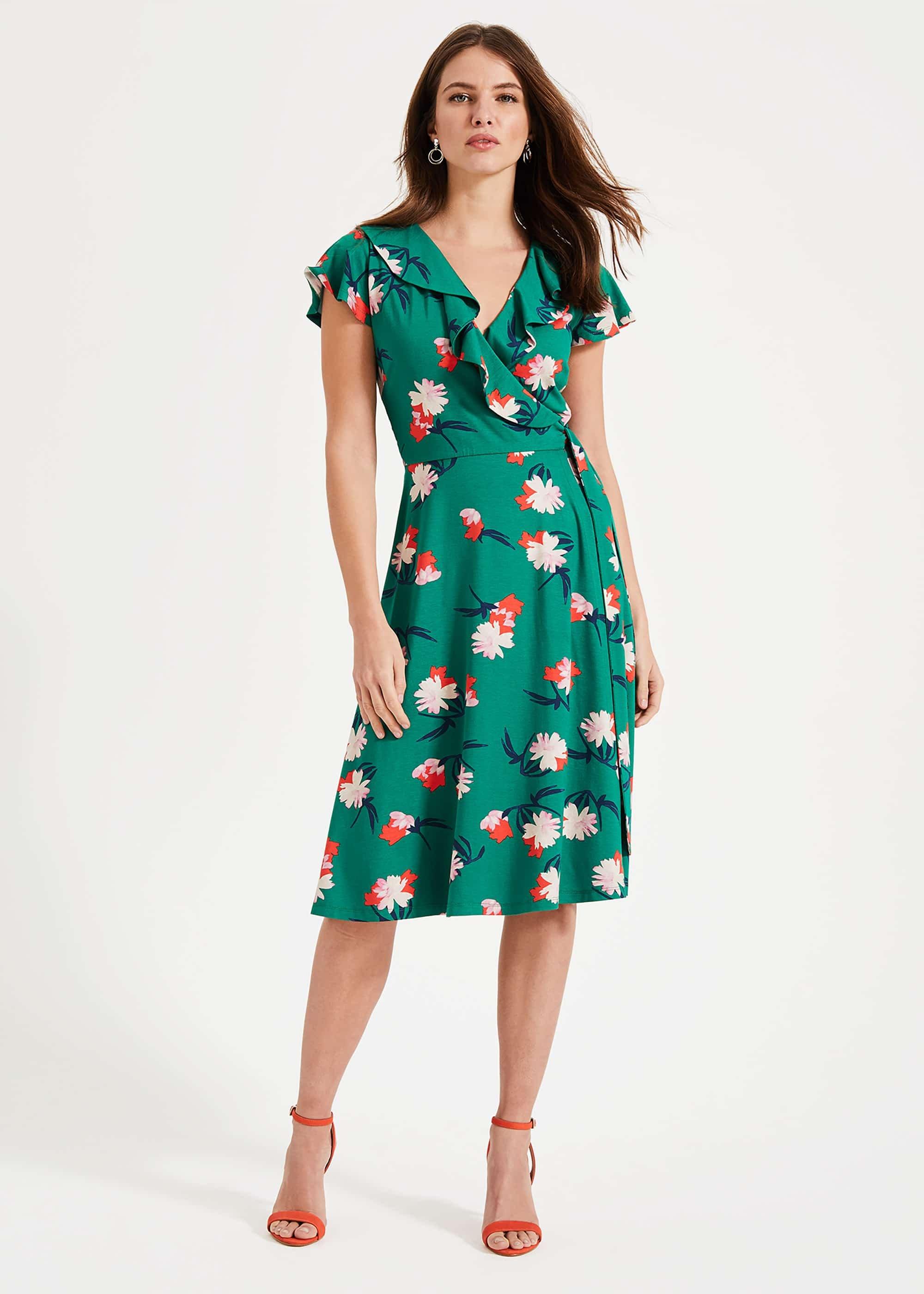 Irene Printed Wrap Dress