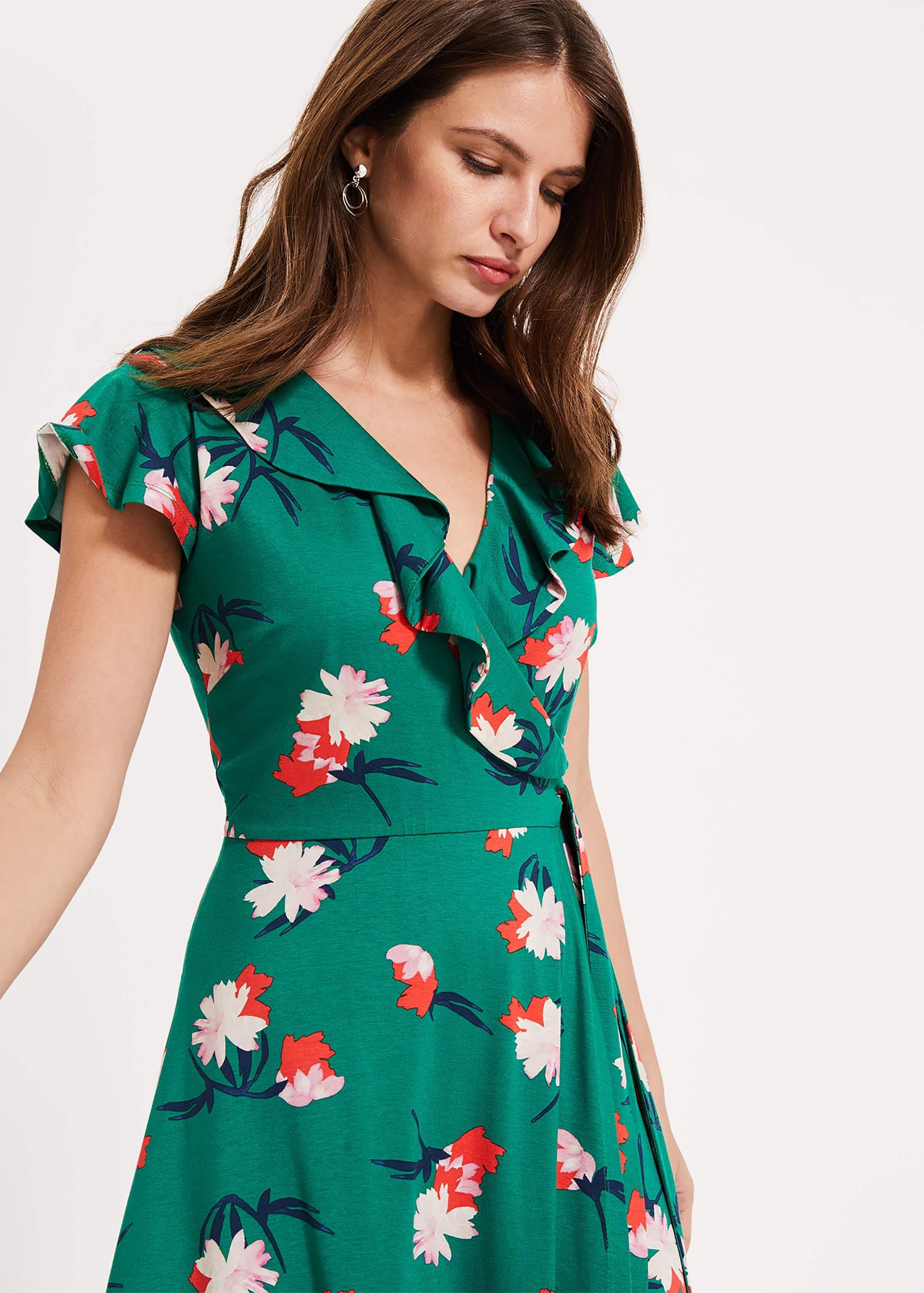 Irene Printed Wrap Dress