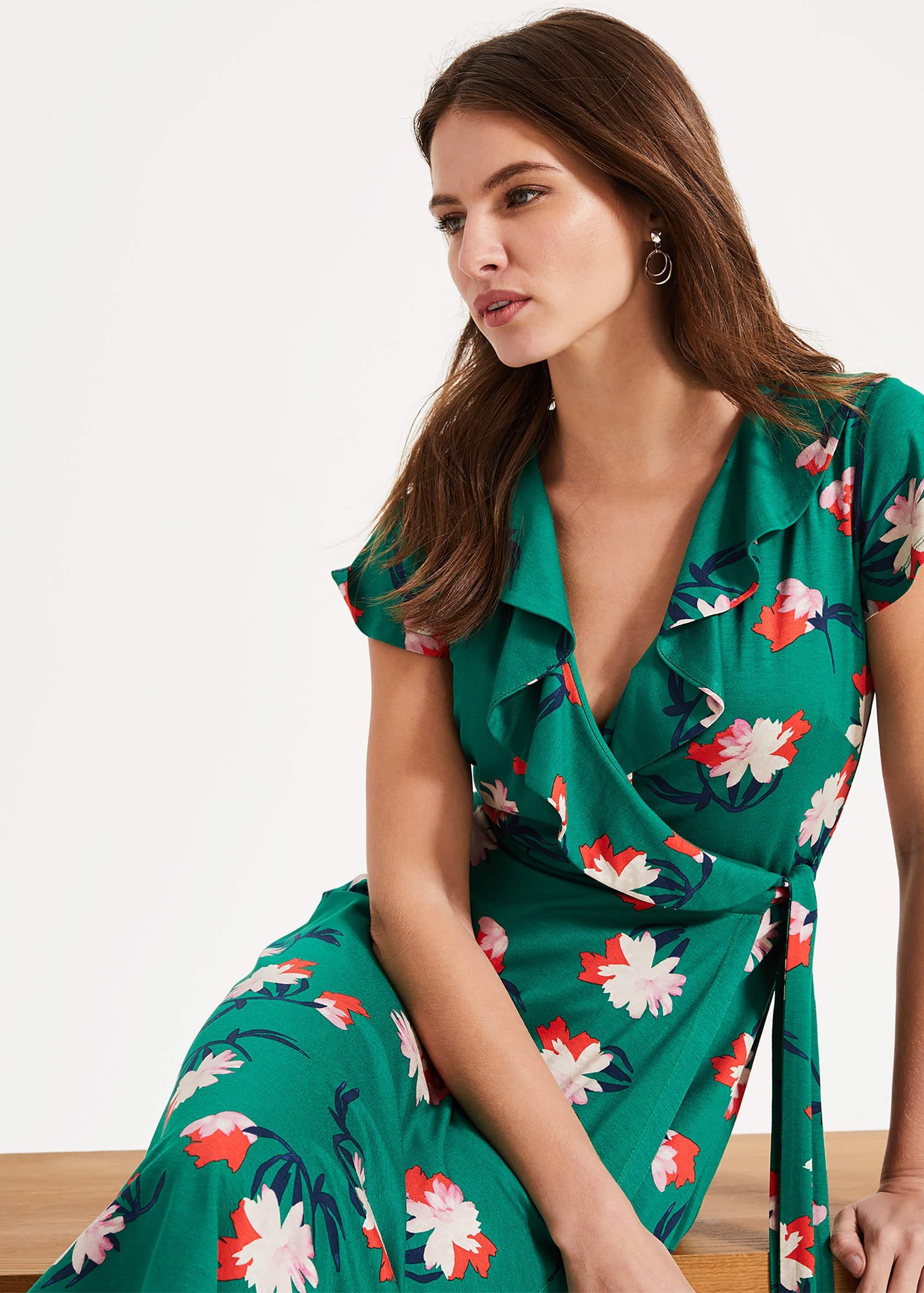 Irene Printed Wrap Dress
