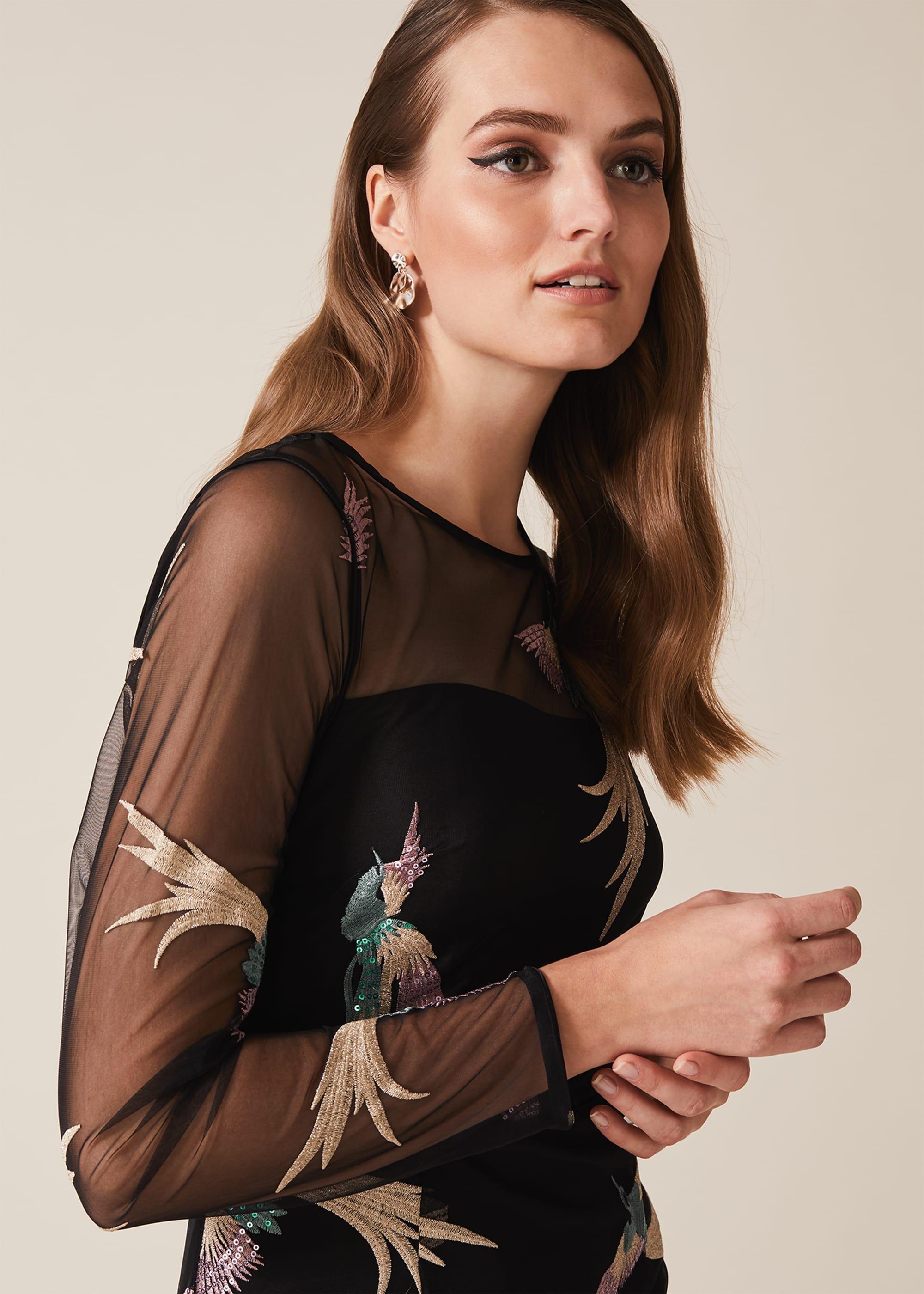 Astrid Embroidered Bird Dress