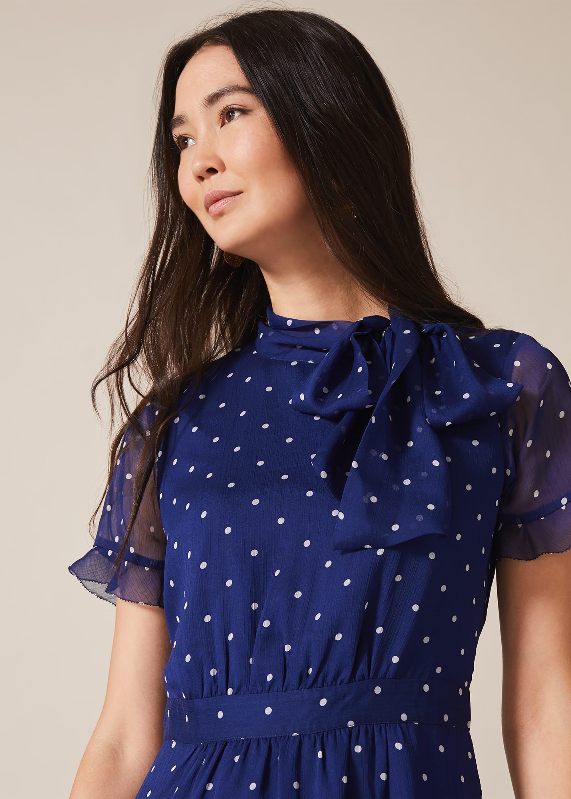Sonia Spot Pleat Dress