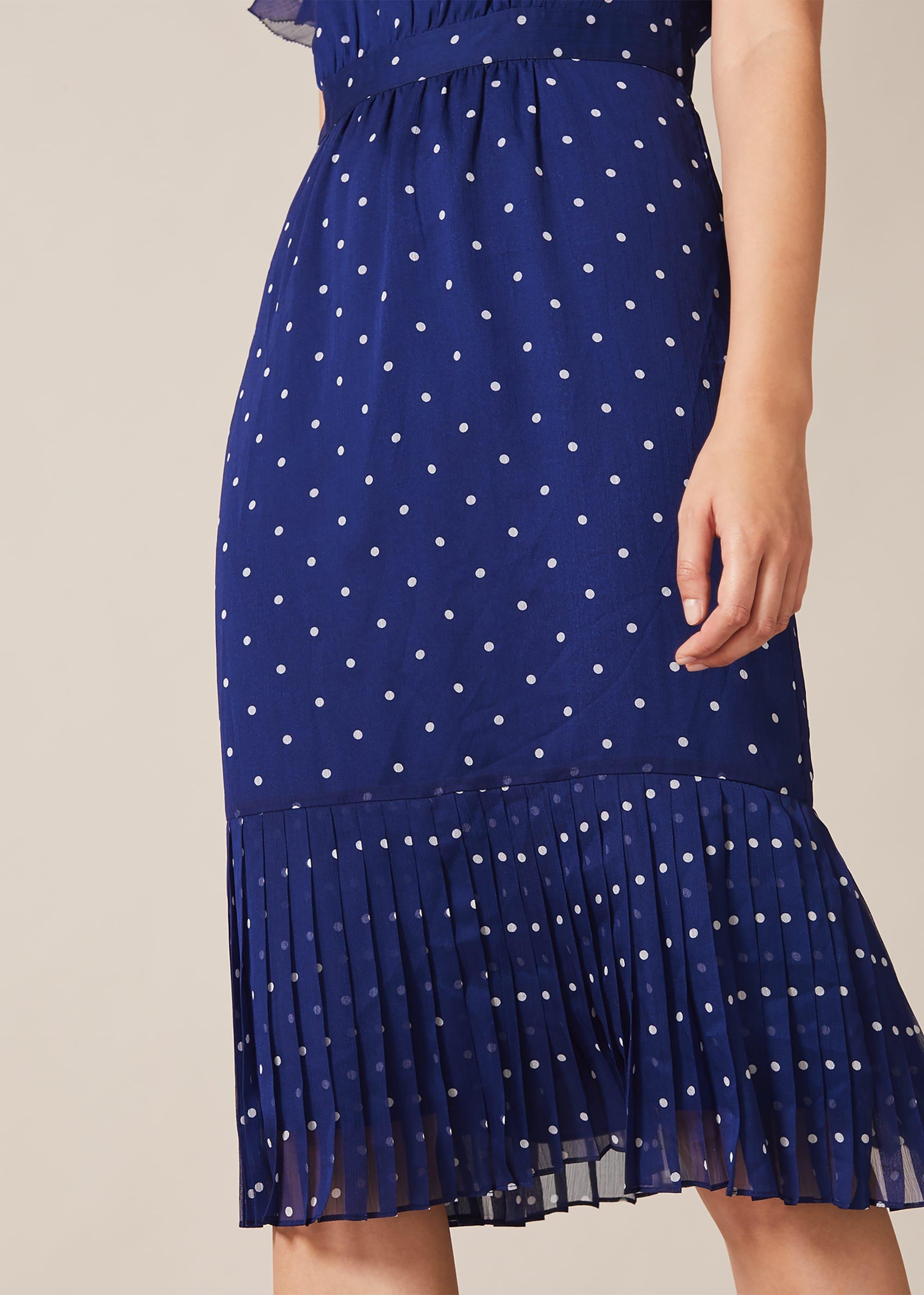 Sonia Spot Pleat Dress