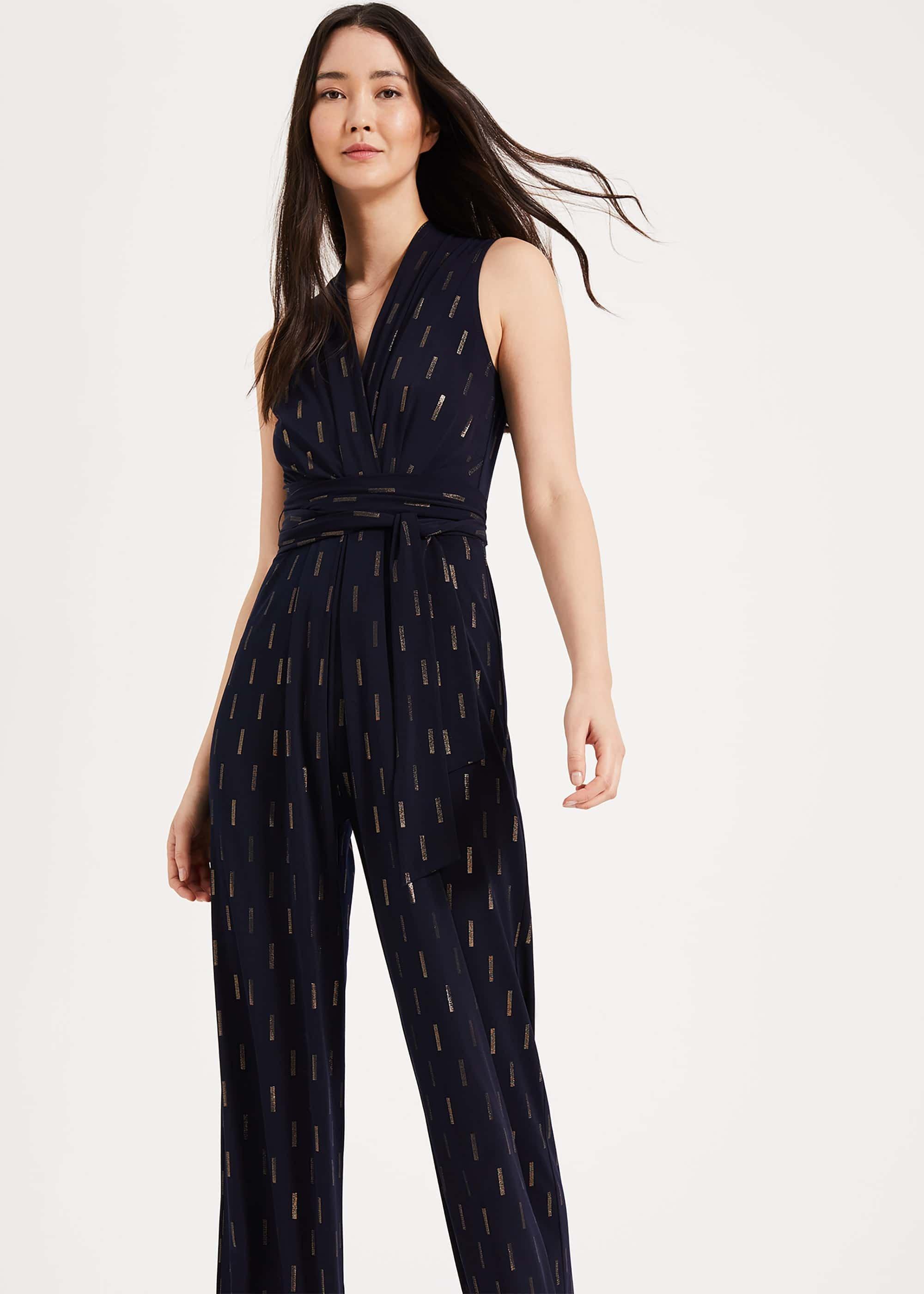 Tia Foil Print Jumpsuit