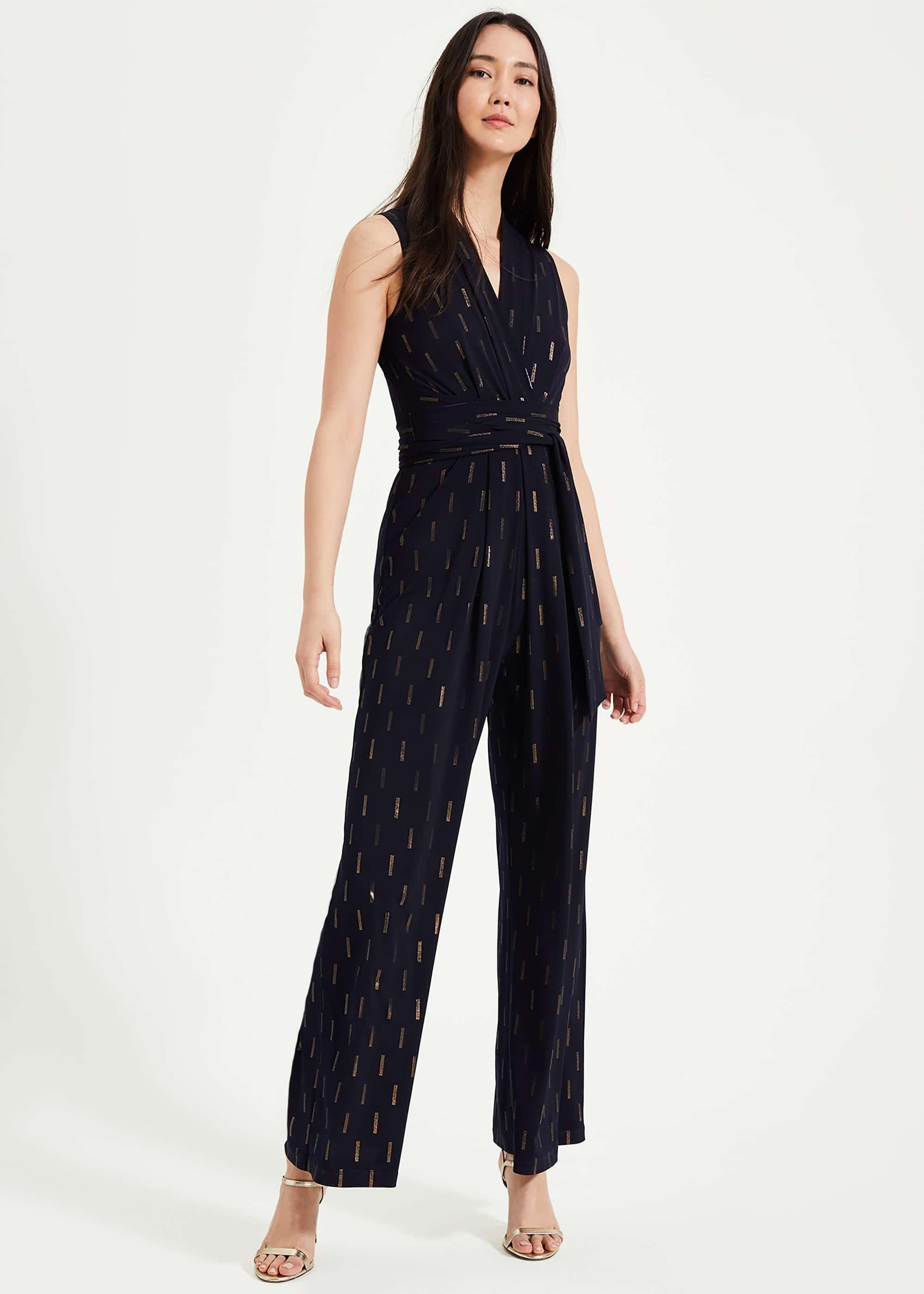 Tia Foil Print Jumpsuit