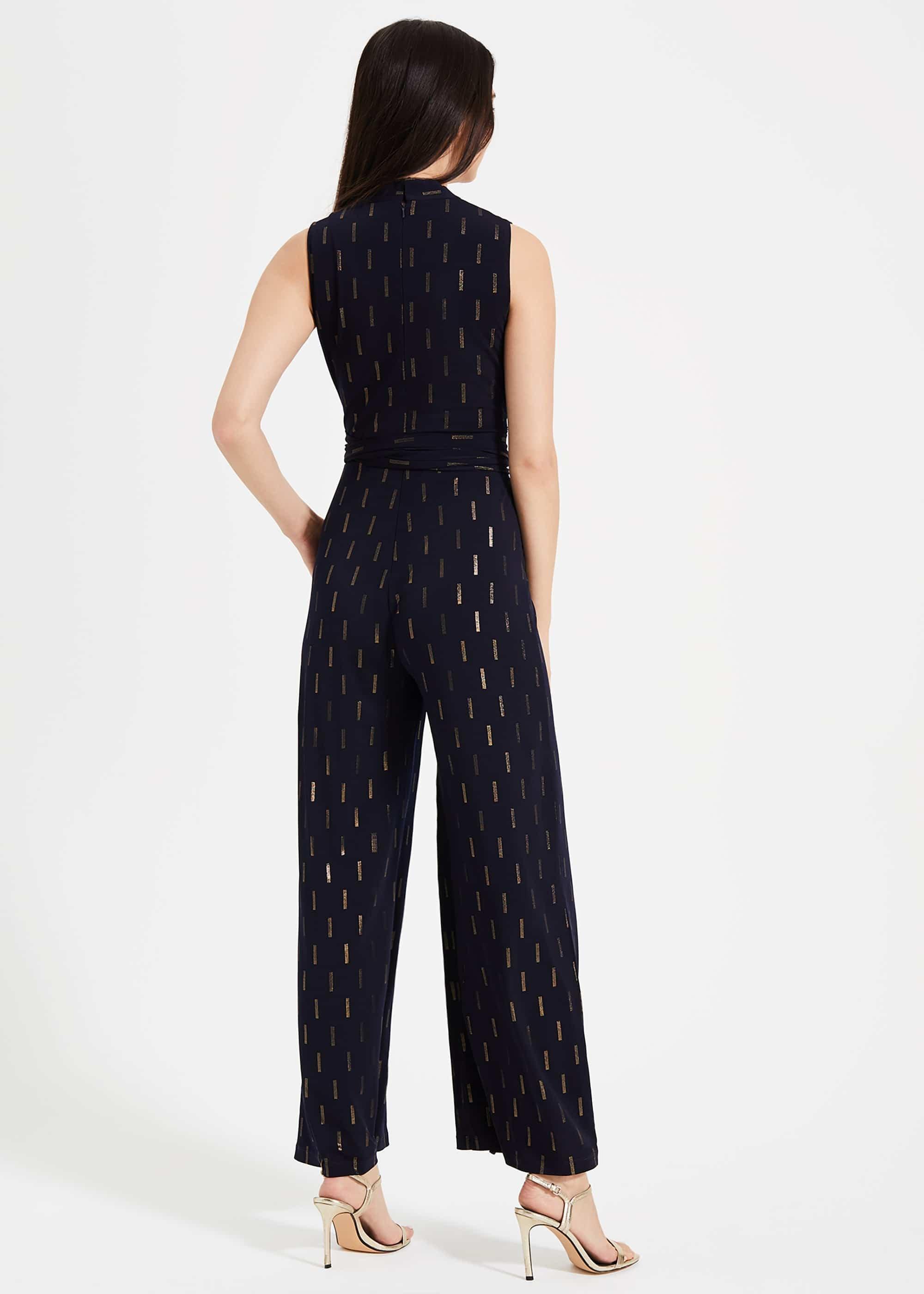 Tia Foil Print Jumpsuit