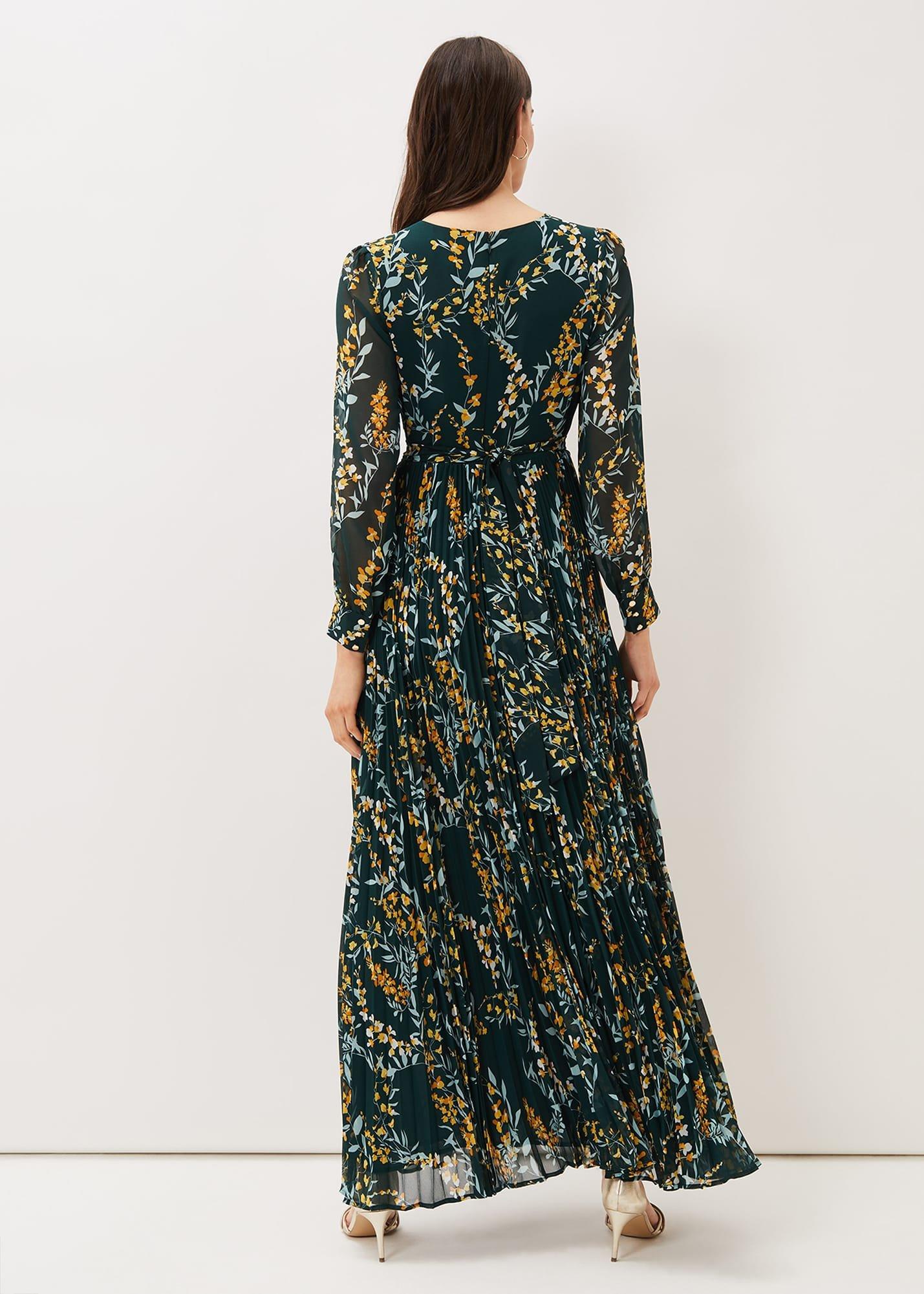 Carmen Pleated Maxi Dress