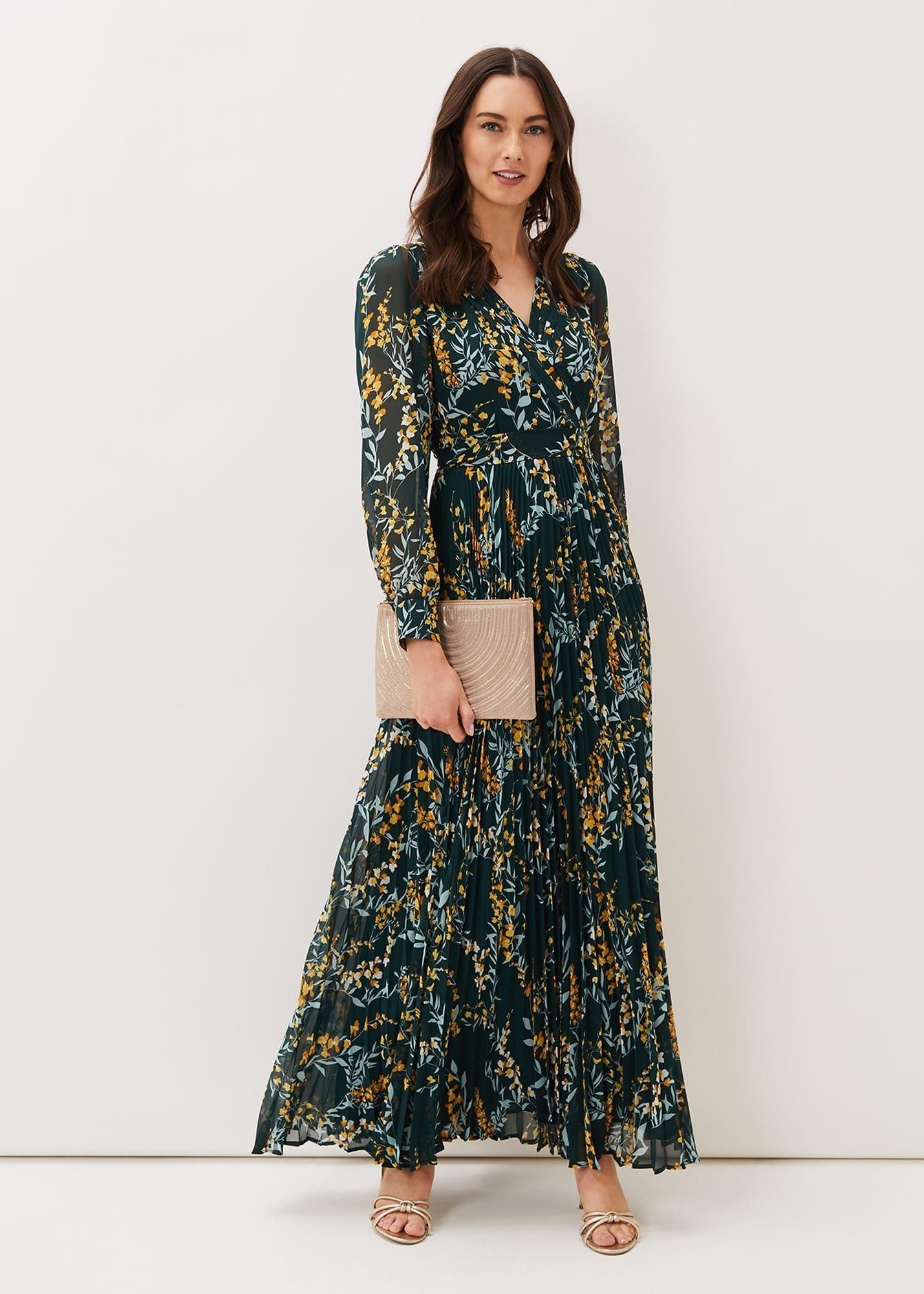 Carmen Pleated Maxi Dress