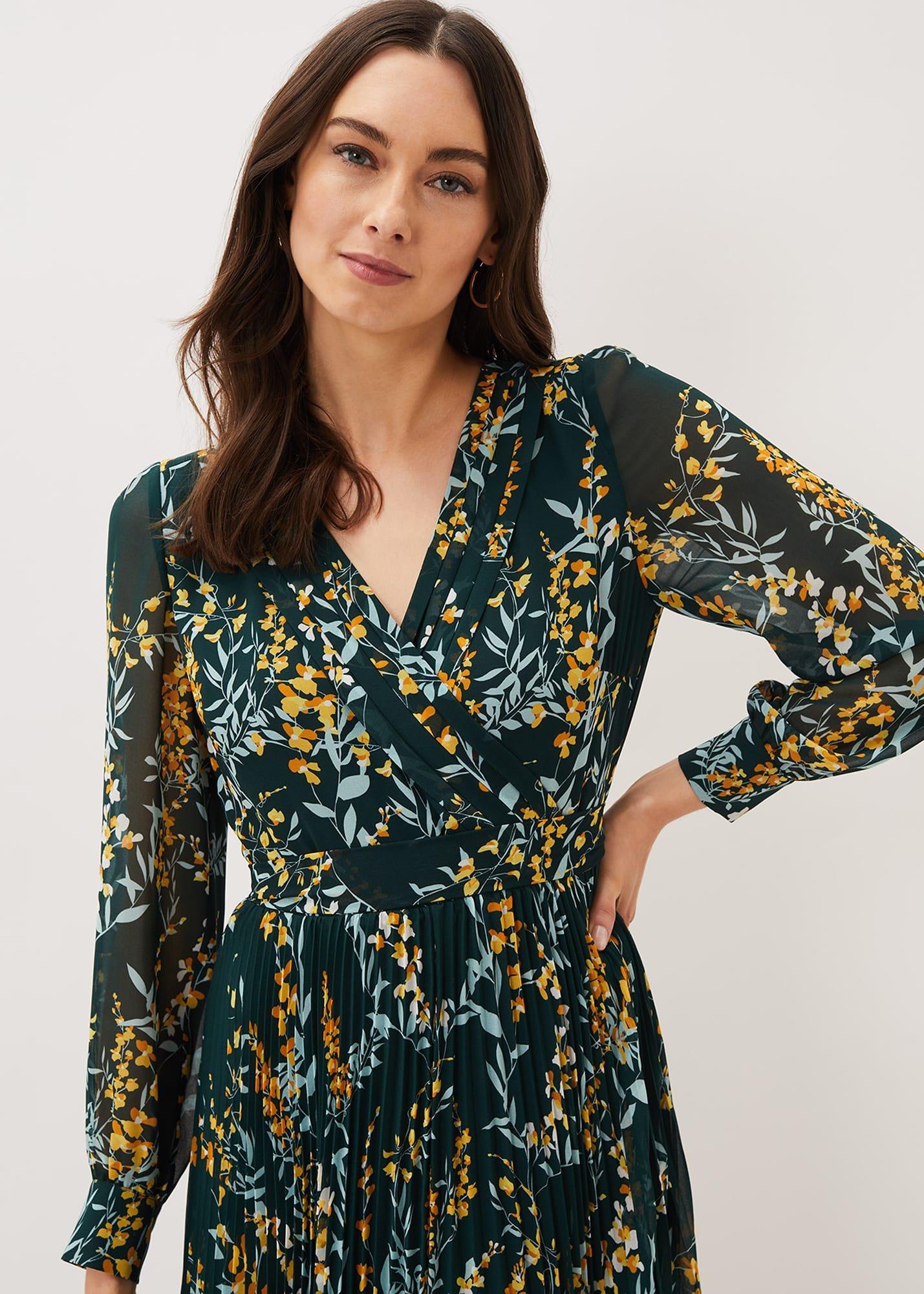 Carmen Pleated Maxi Dress
