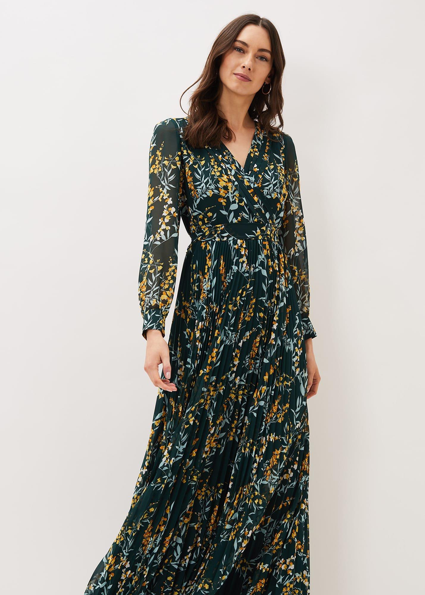 Carmen Pleated Maxi Dress