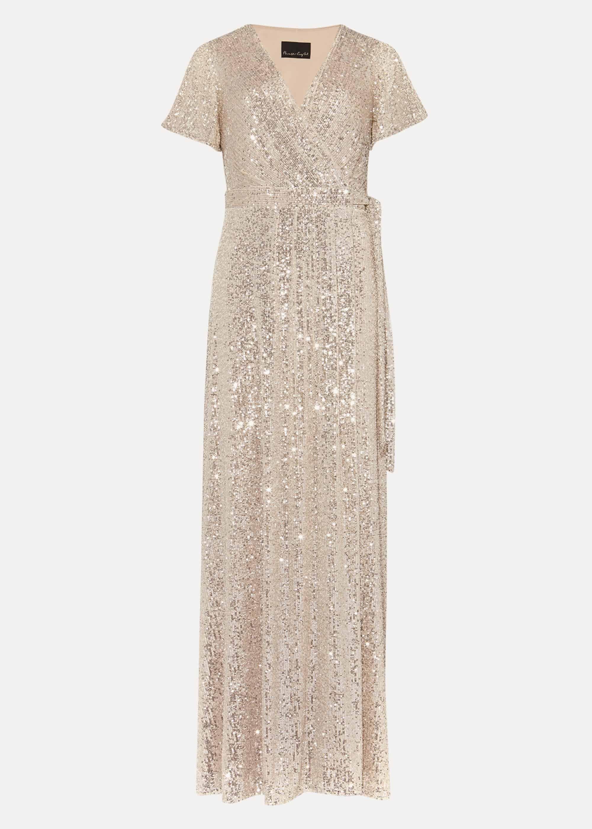 Amily Sequin Wrap Dress