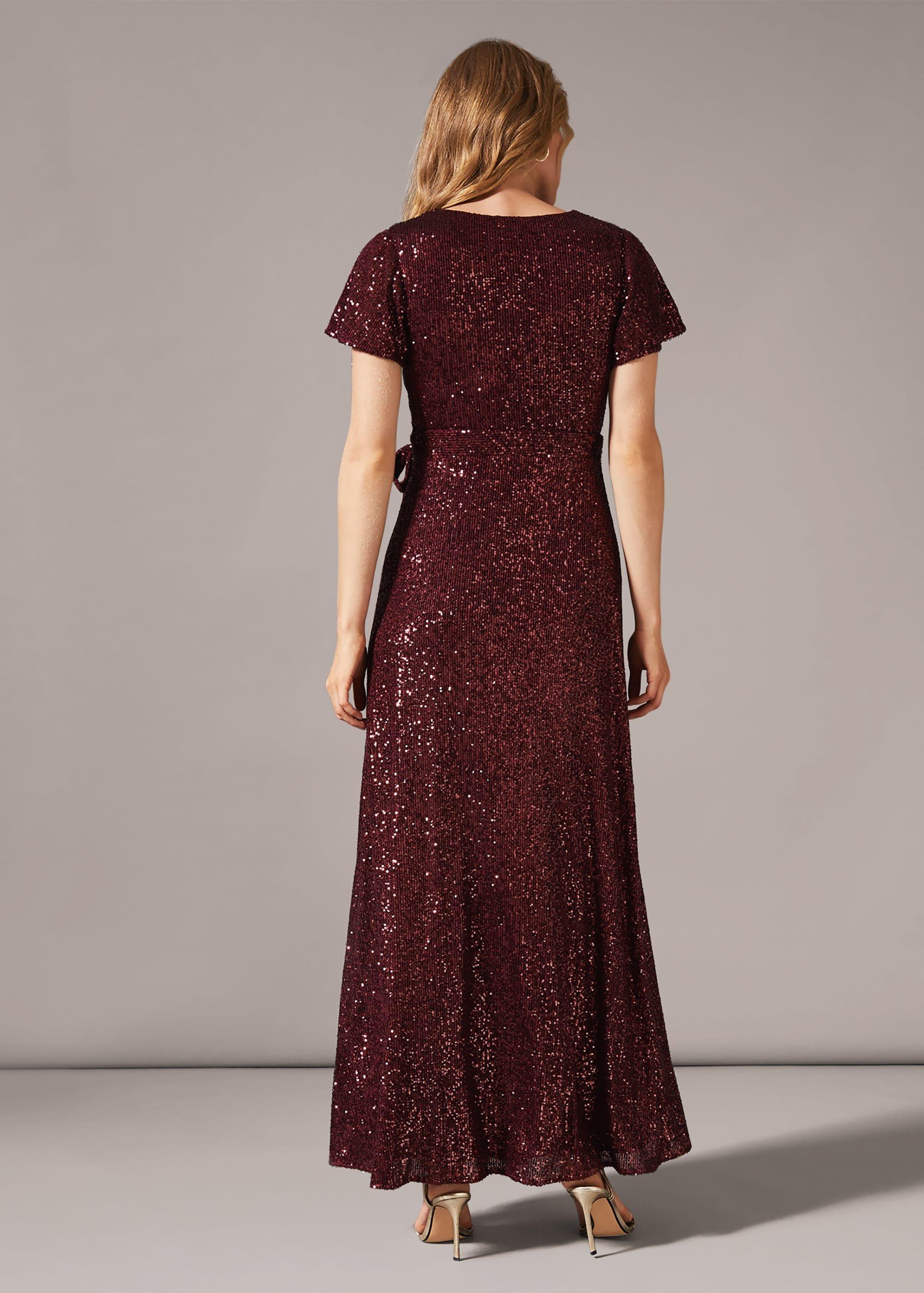 Amily Sequin Wrap Dress