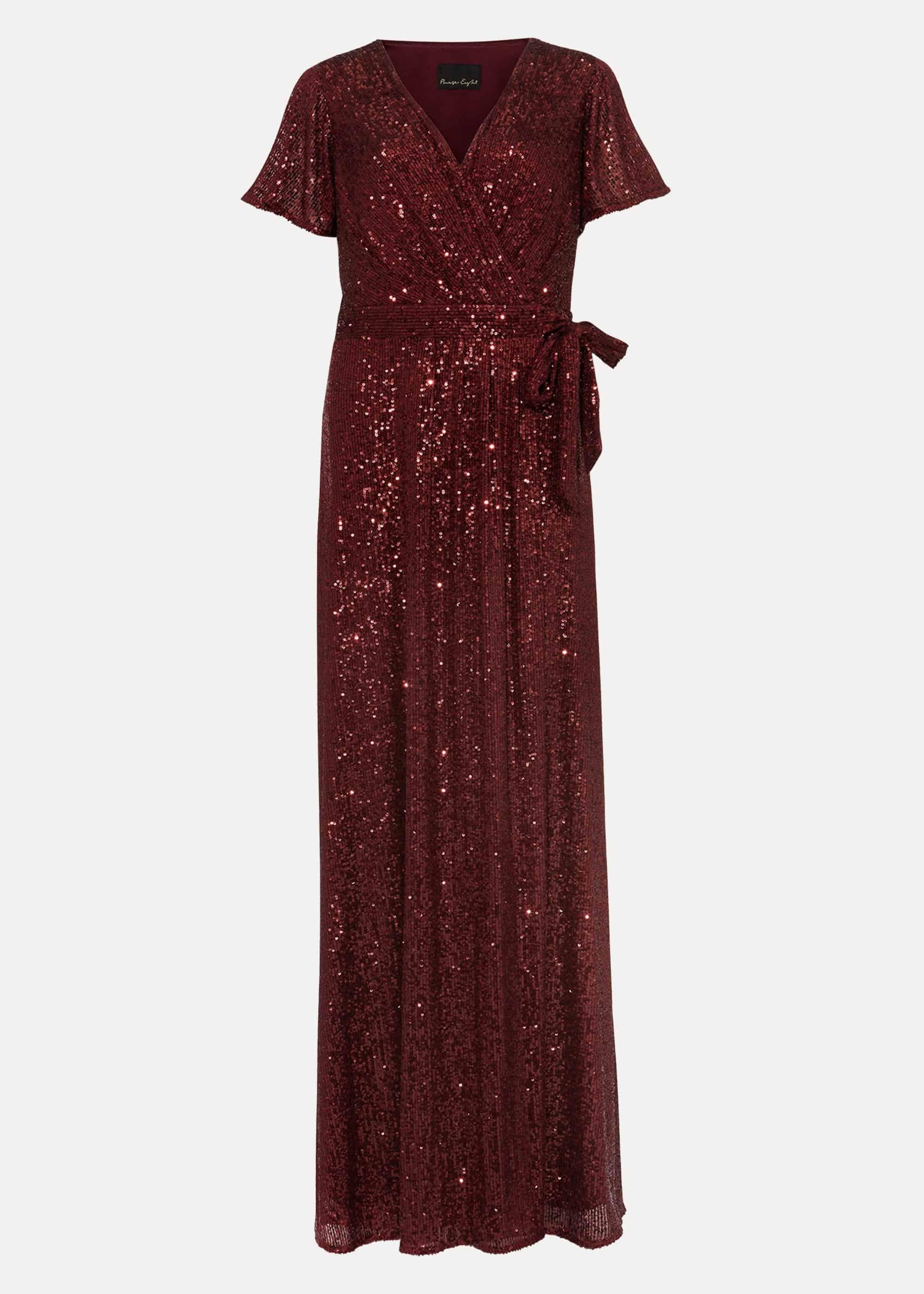 Amily Sequin Wrap Dress